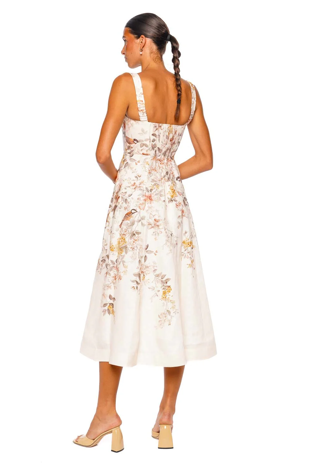 ZIMMERMANN Luna Songbird Buttoned Picnic Midi Dress