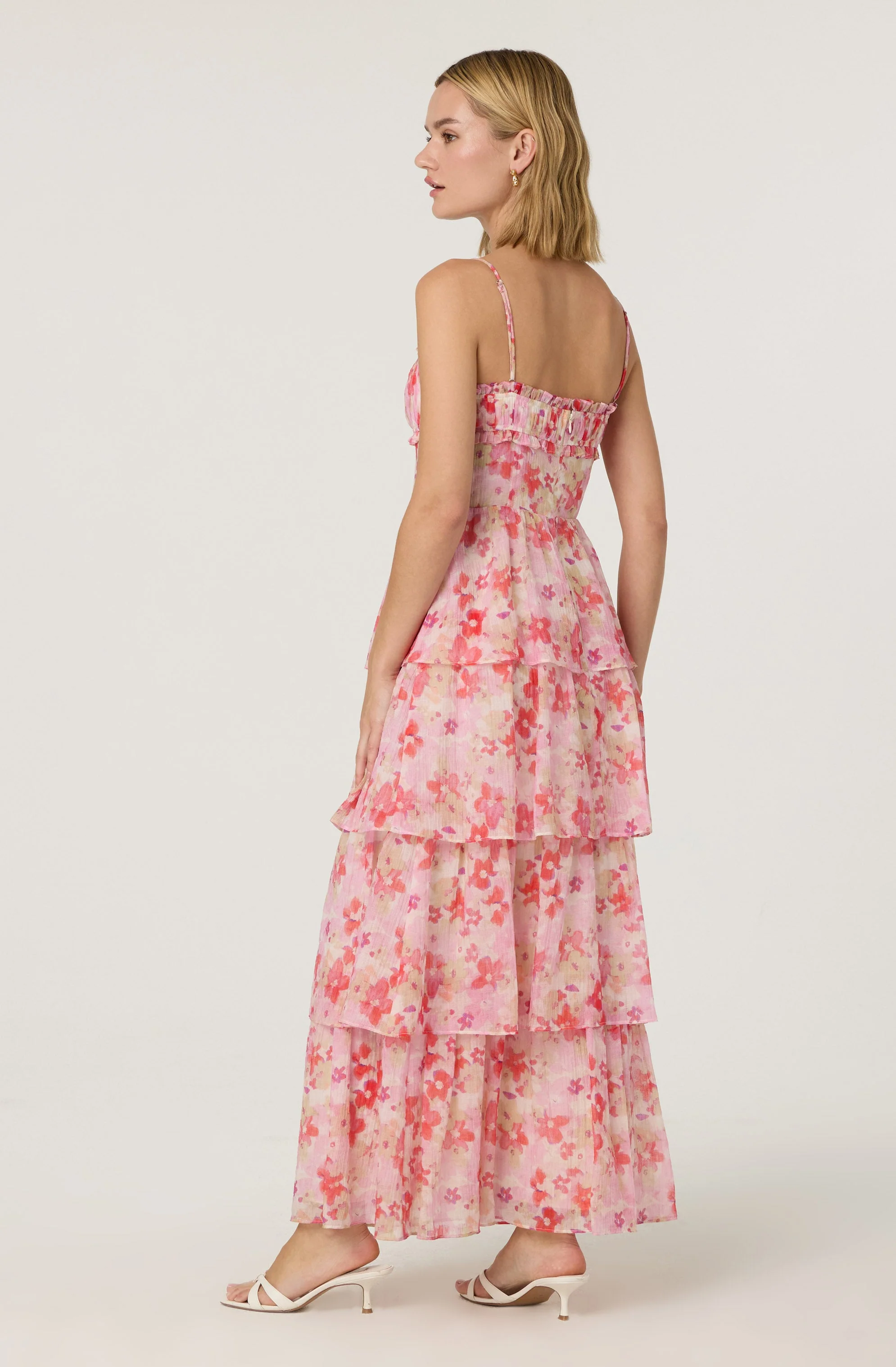 Vonnessa Pleated Tiered Maxi Dress