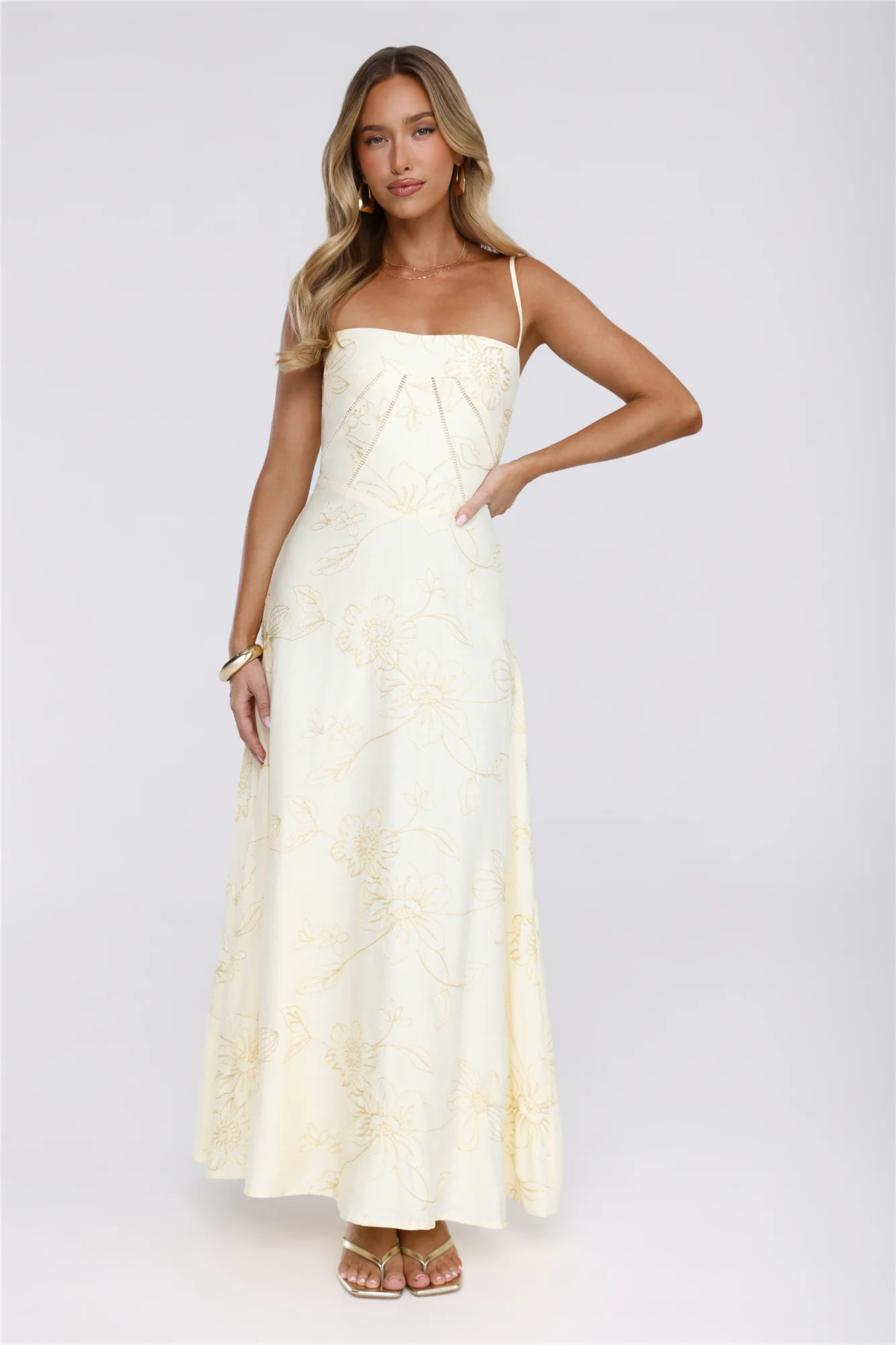 Sundown Siren Maxi Dress Yellow - luluinthesky