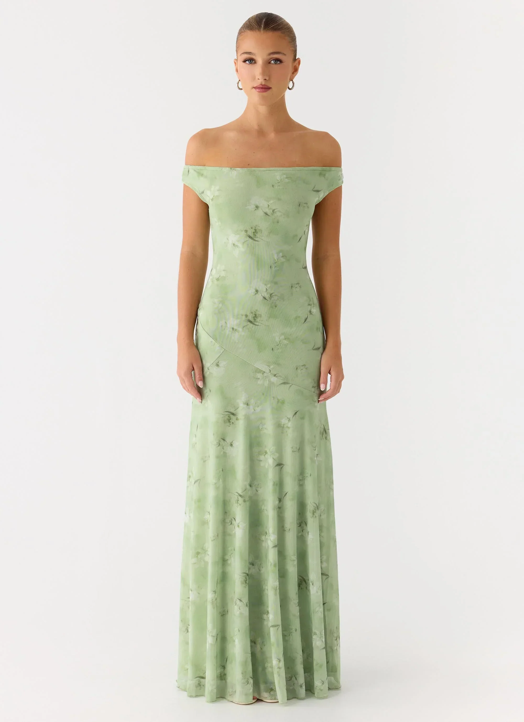 Wasting Time Maxi Dress - Blurred Lime
