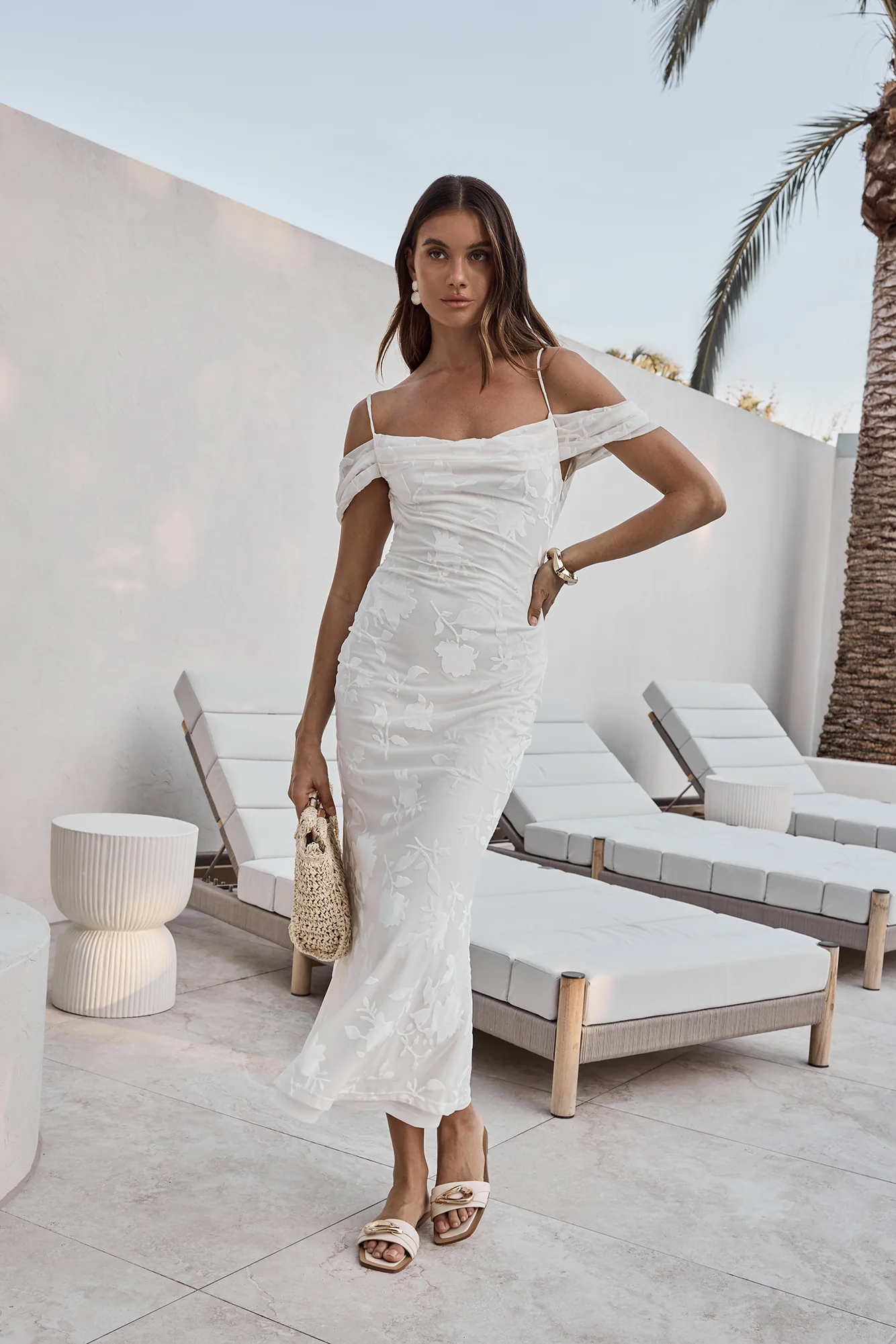 Tropical Tide Maxi Dress White - luluinthesky