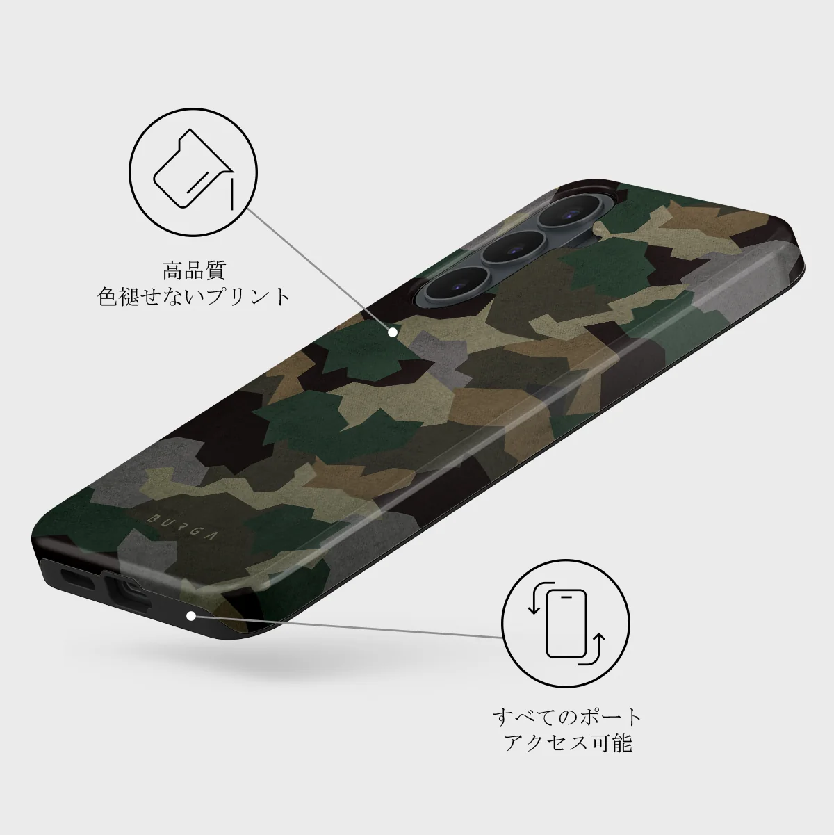 Tropical Green Camo - Samsung Galaxy S26 FE ケース