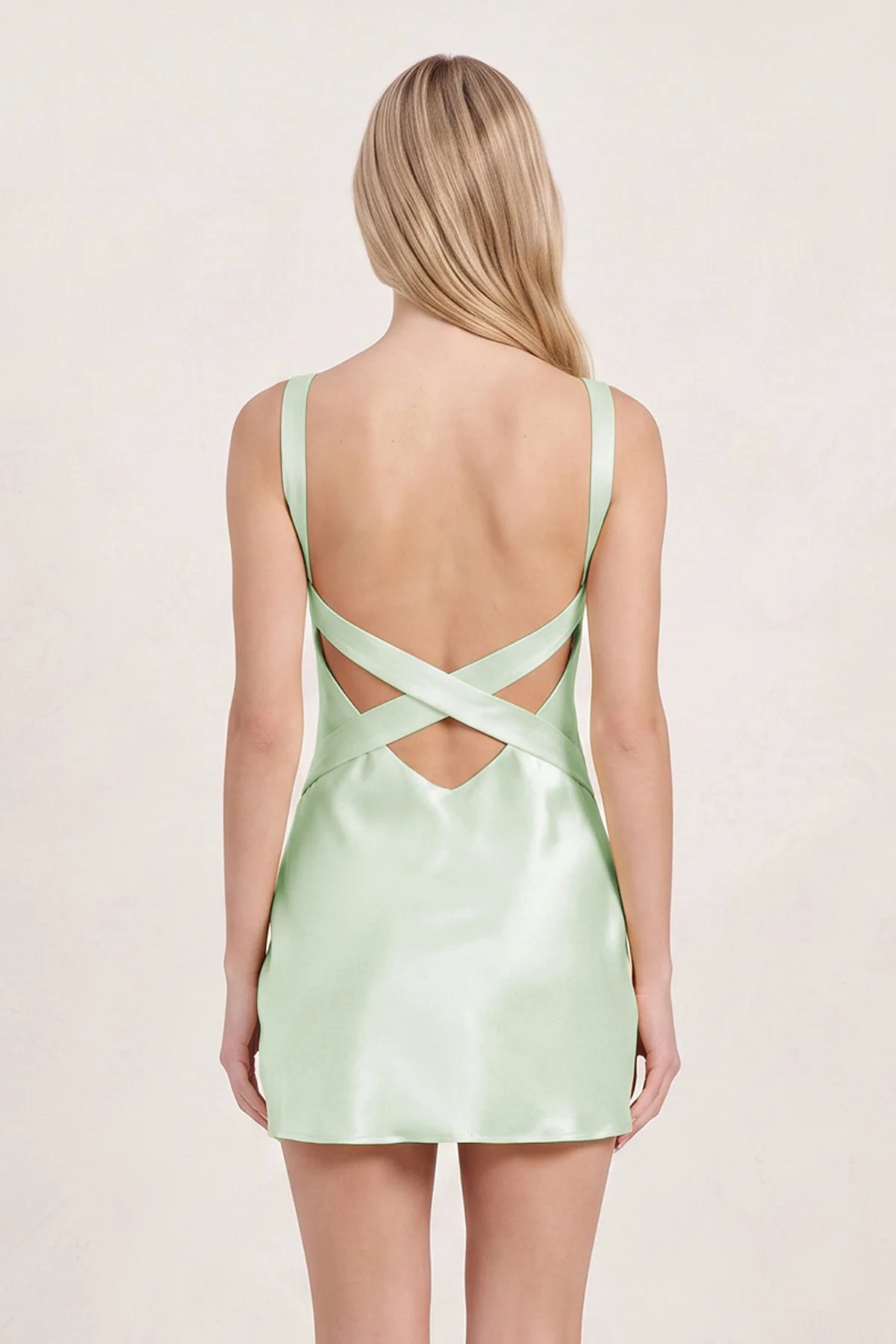 Yellow Simple Satin Sheath Mini Homecoming Dress