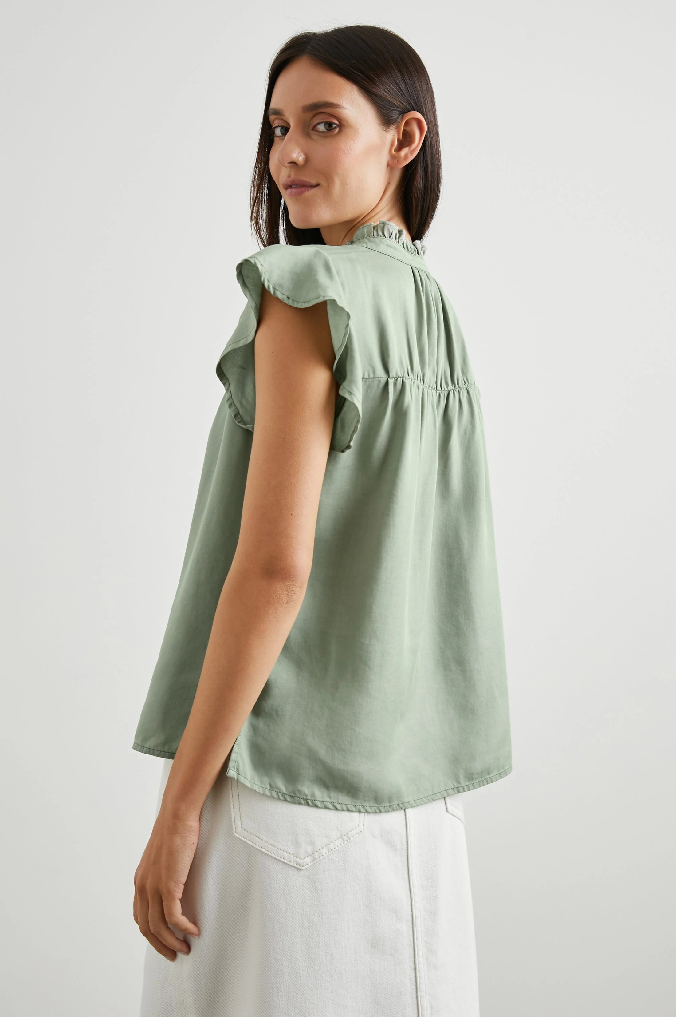 Ruthie Top - Sage Denim