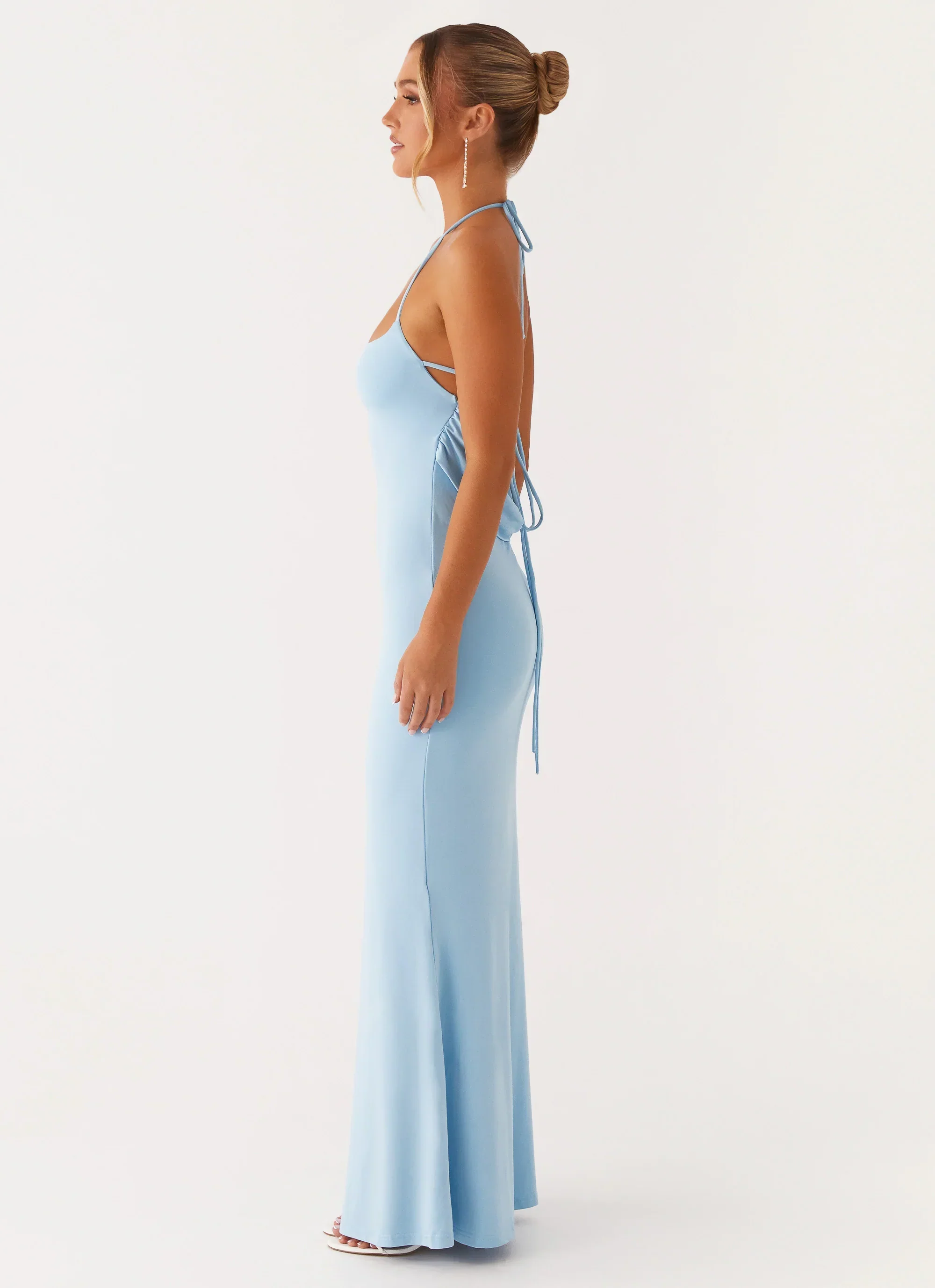 Talk About Us Maxi Dress - Blue - luluinthesky