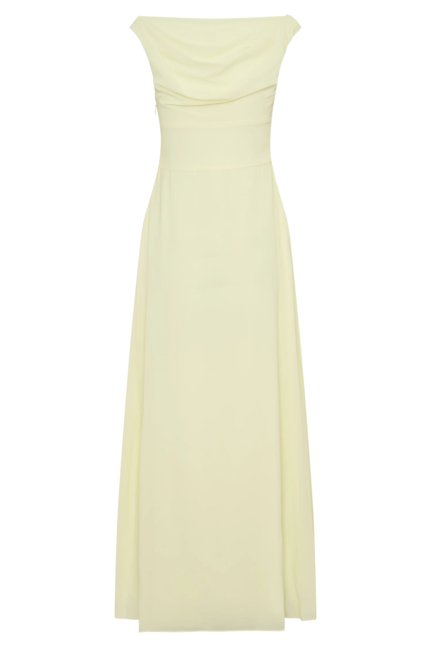 Mabel-Off-Shoulder-Chiffon-Maxi-Dress-Lemon