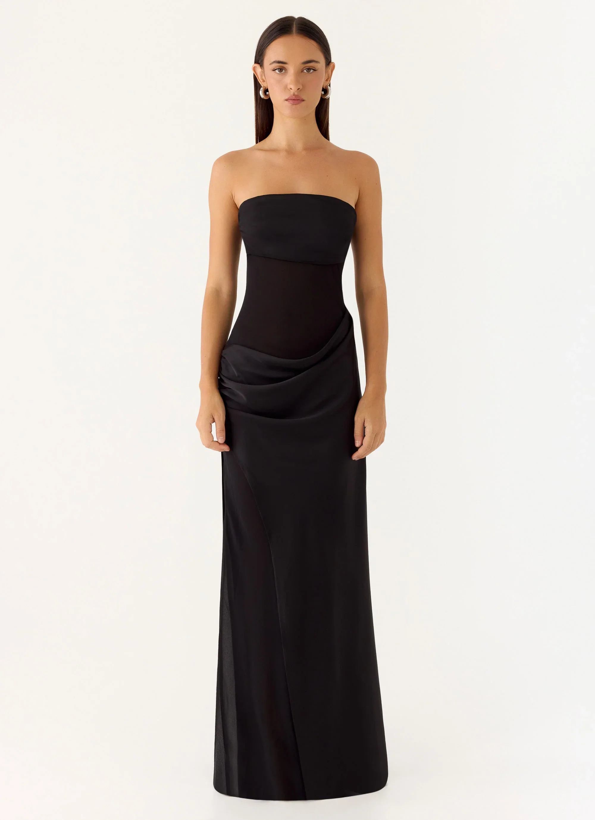 Champagne Skies Maxi Dress - Black