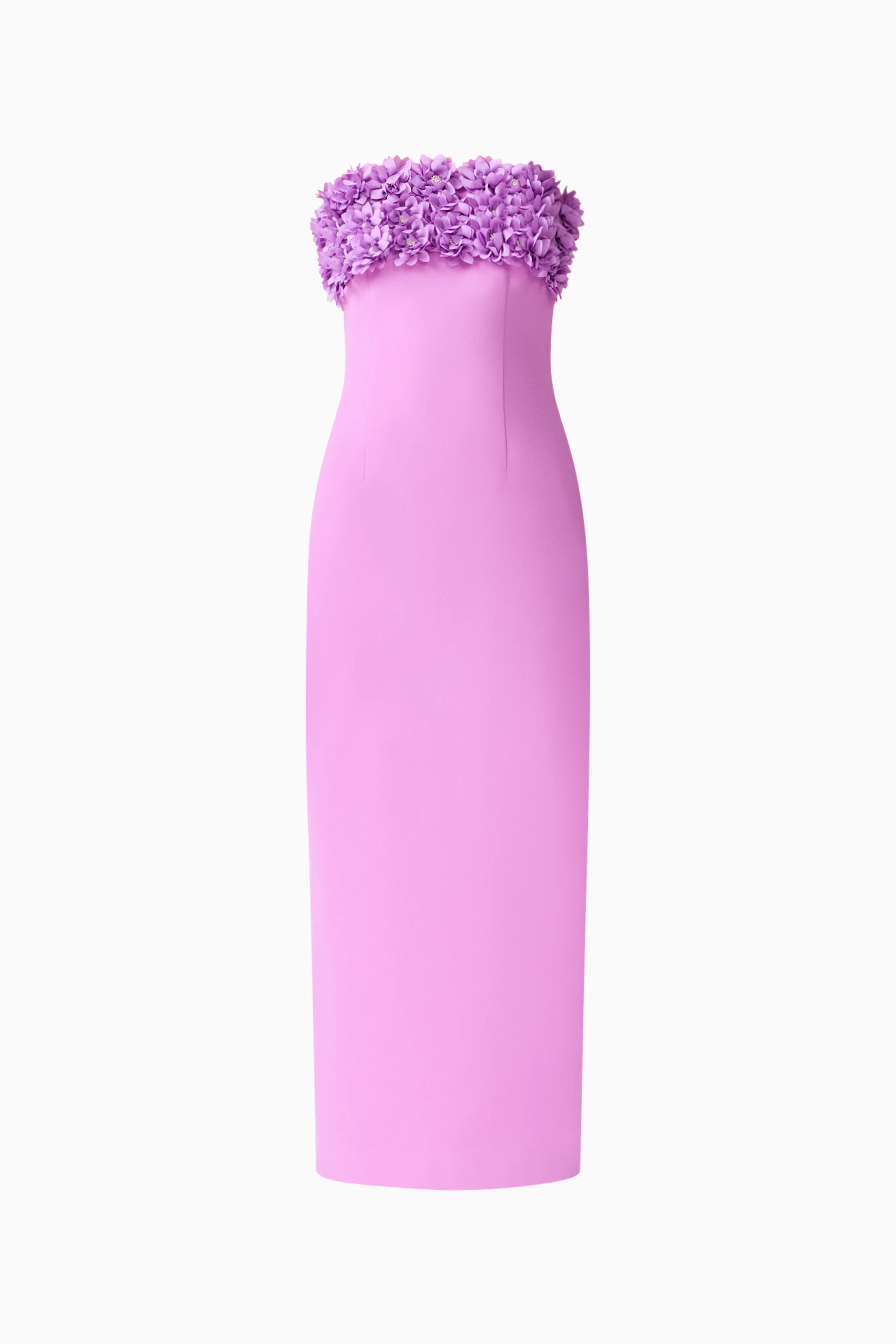 Solenne Column Midi Dress in Purple
