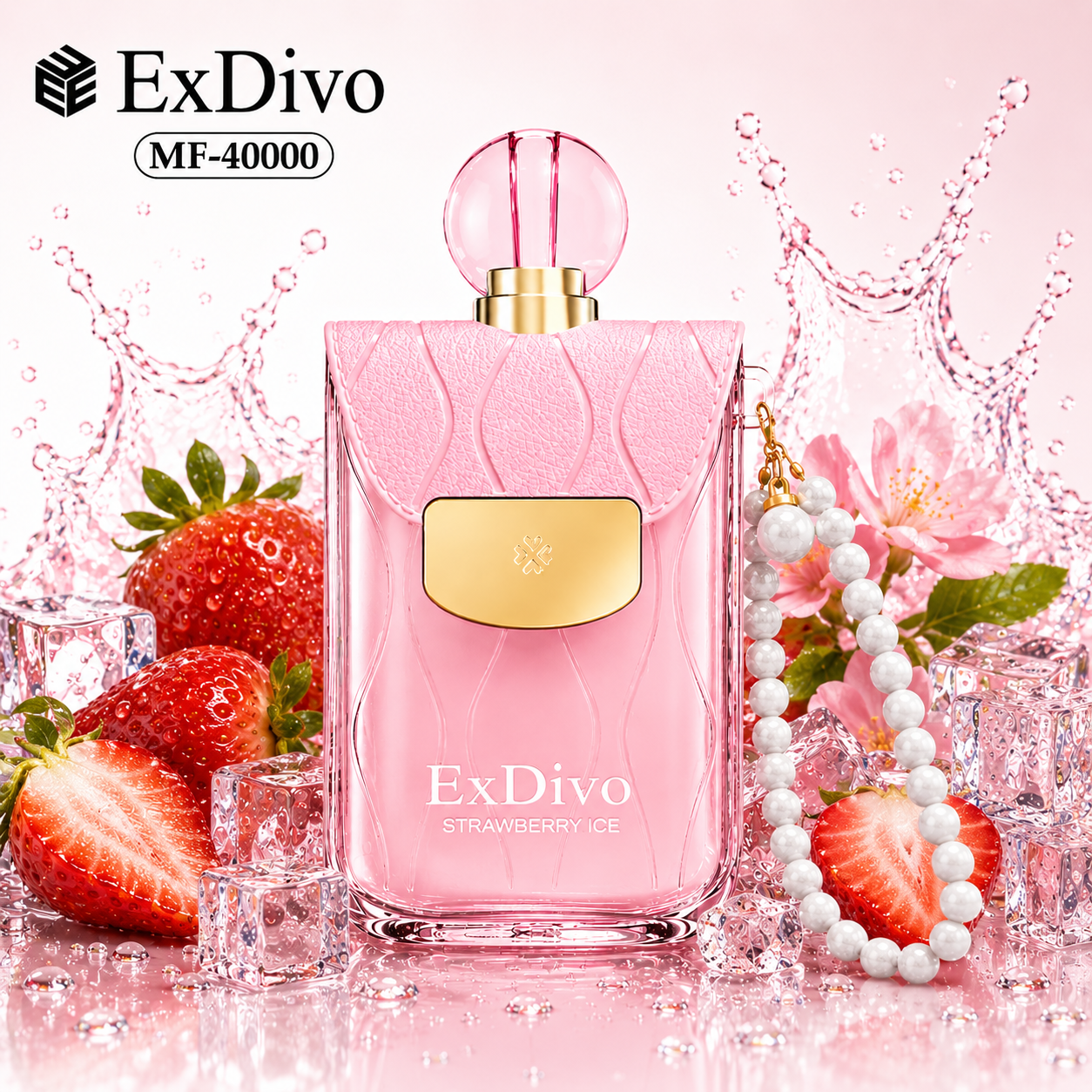 STRAWBERRY ICE - ExDivo FLORA 40K Disposable Vape