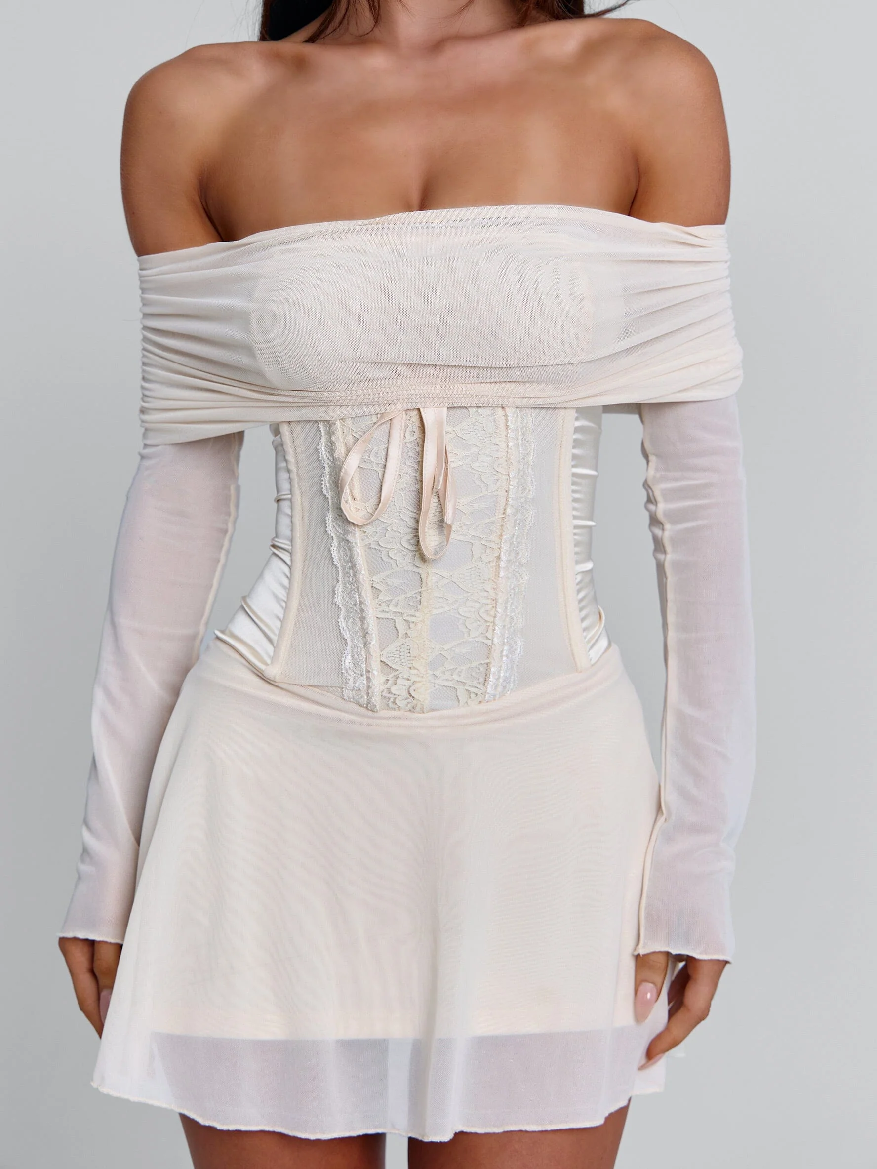 Orla Mini Dress Beige