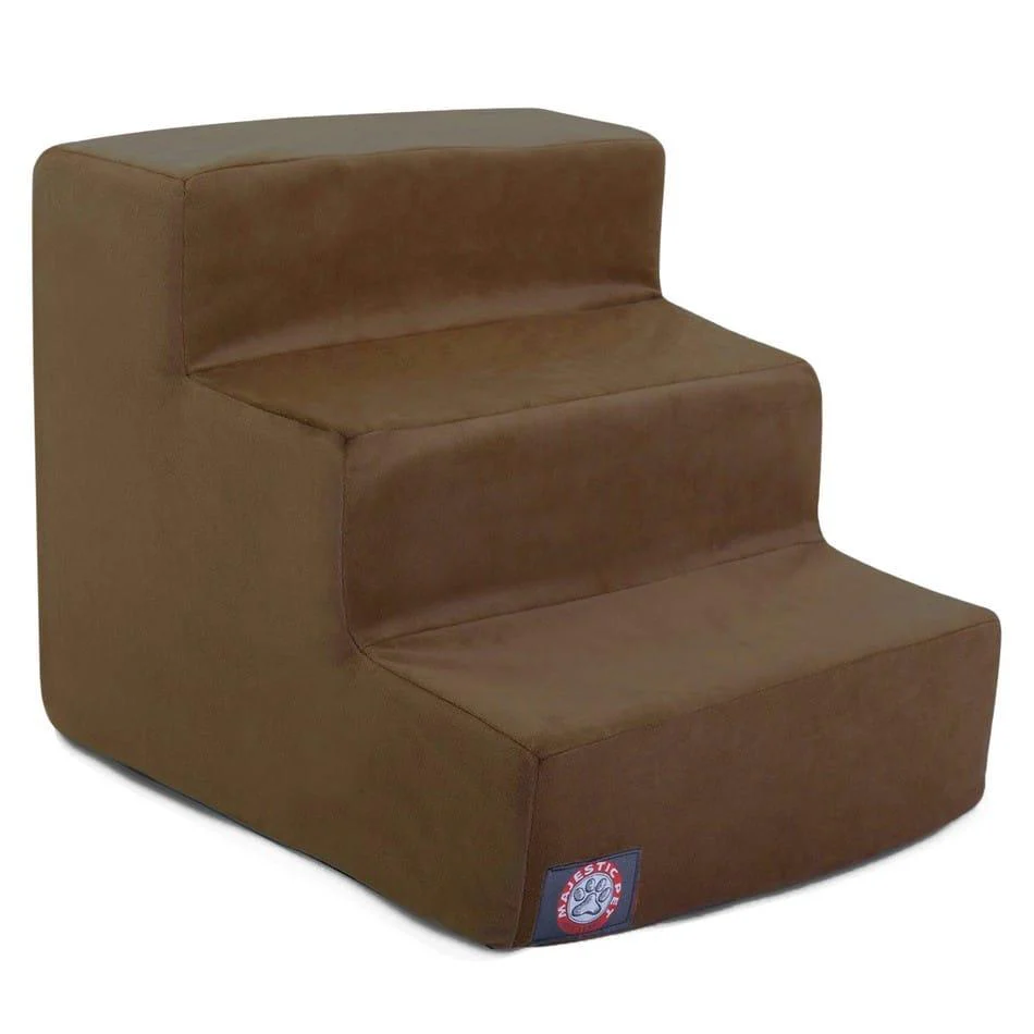 Suede 3 Step Pet Stairs