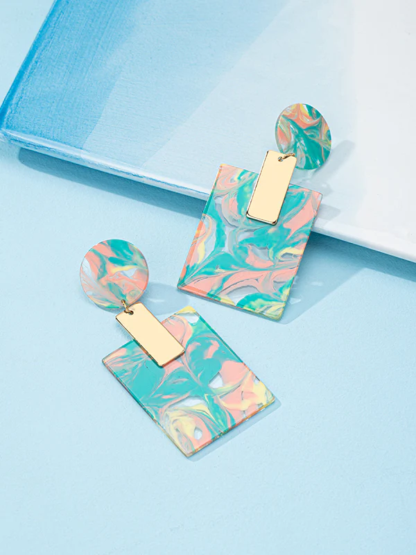 Geometric Drop Earrings