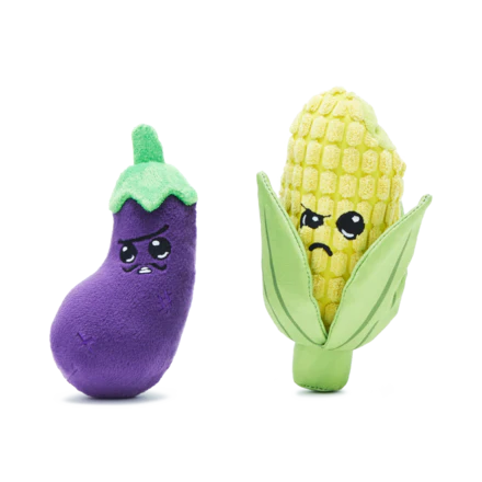 Double Trouble Veggies Multi-Part Dog Toy