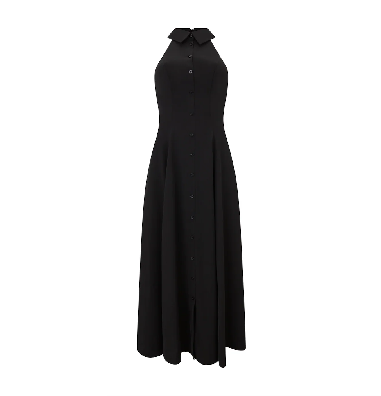 Flowy Collar Maxi Dress