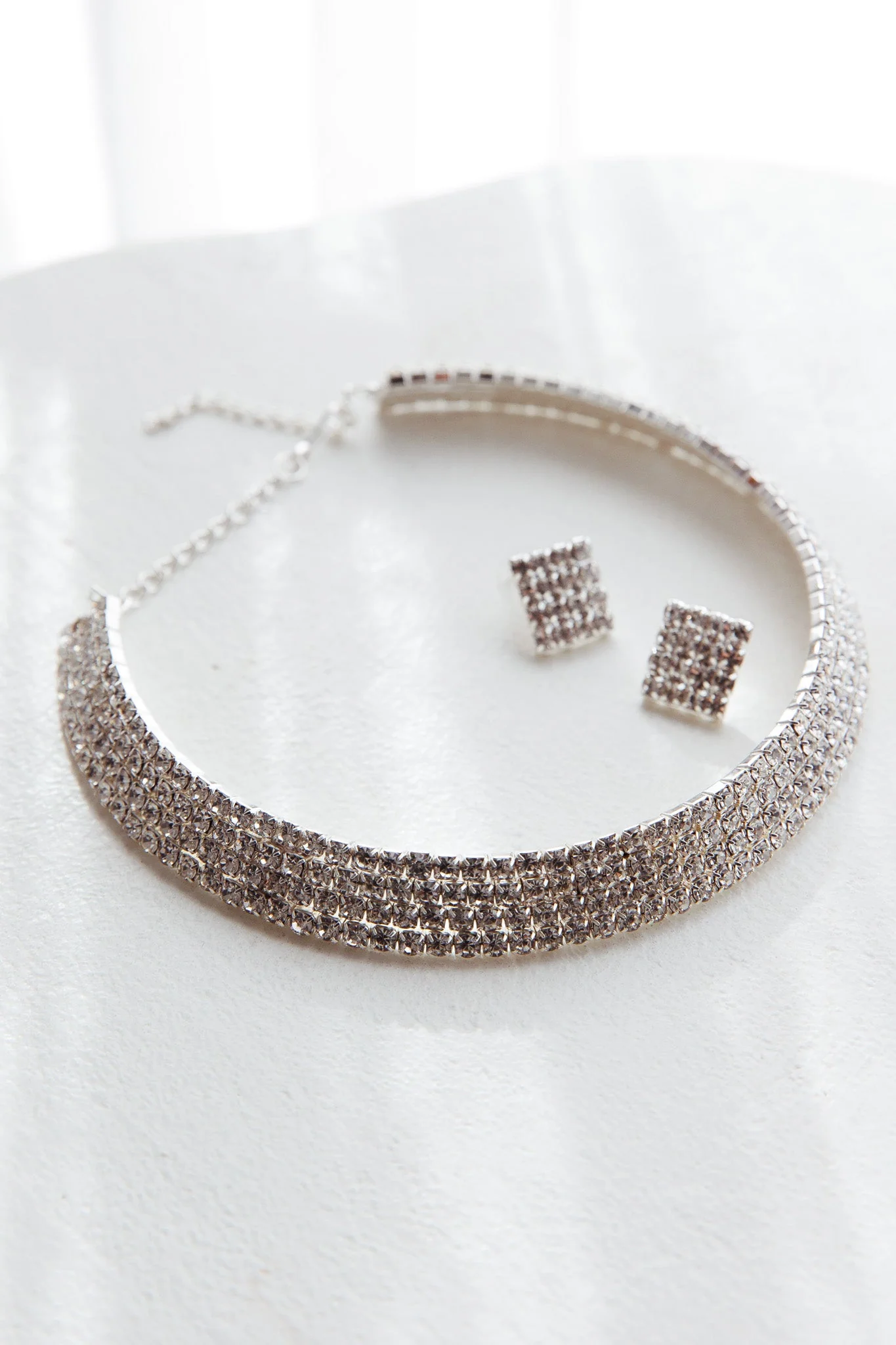 Sade Diamante Jewellery Set Silver