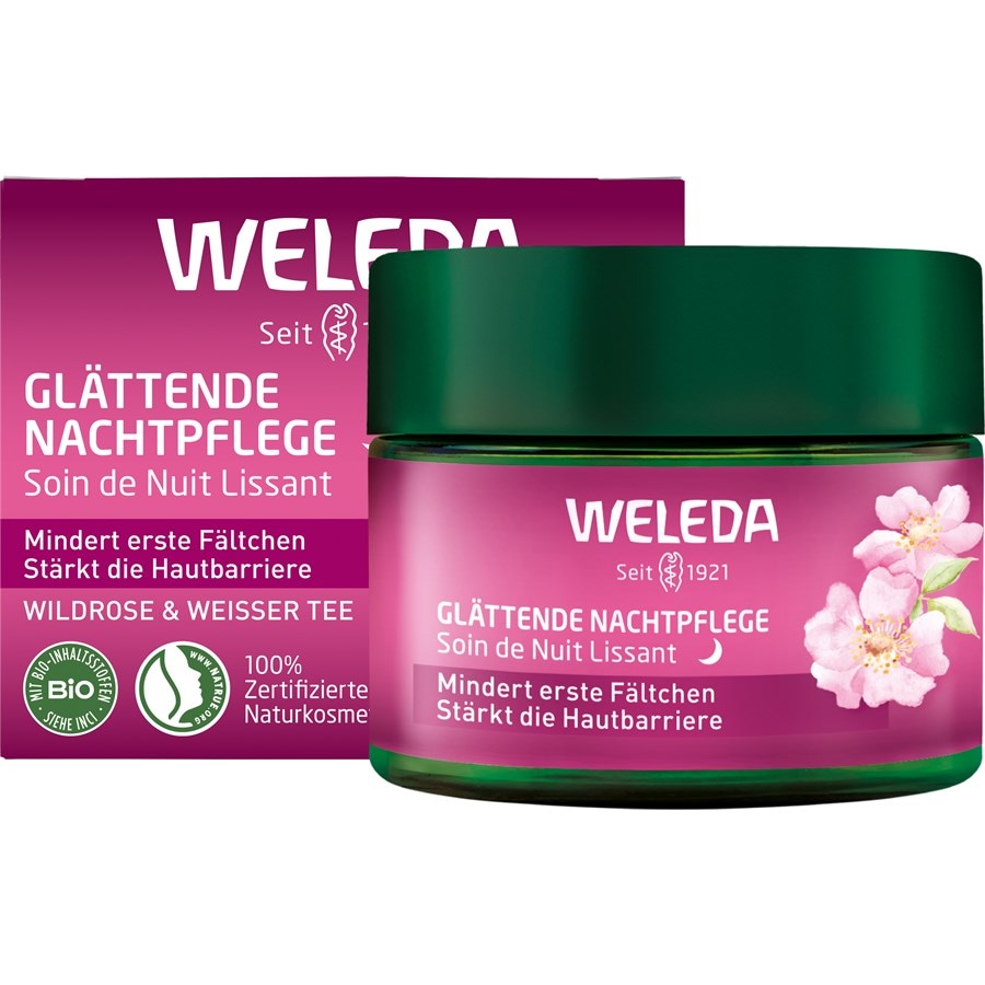 WELEDA Night Care Wygładzająca pielęgnacja na noc Dzika róża i biała herbata