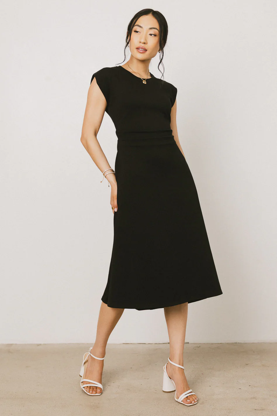 Kyra Midi Dress in Black