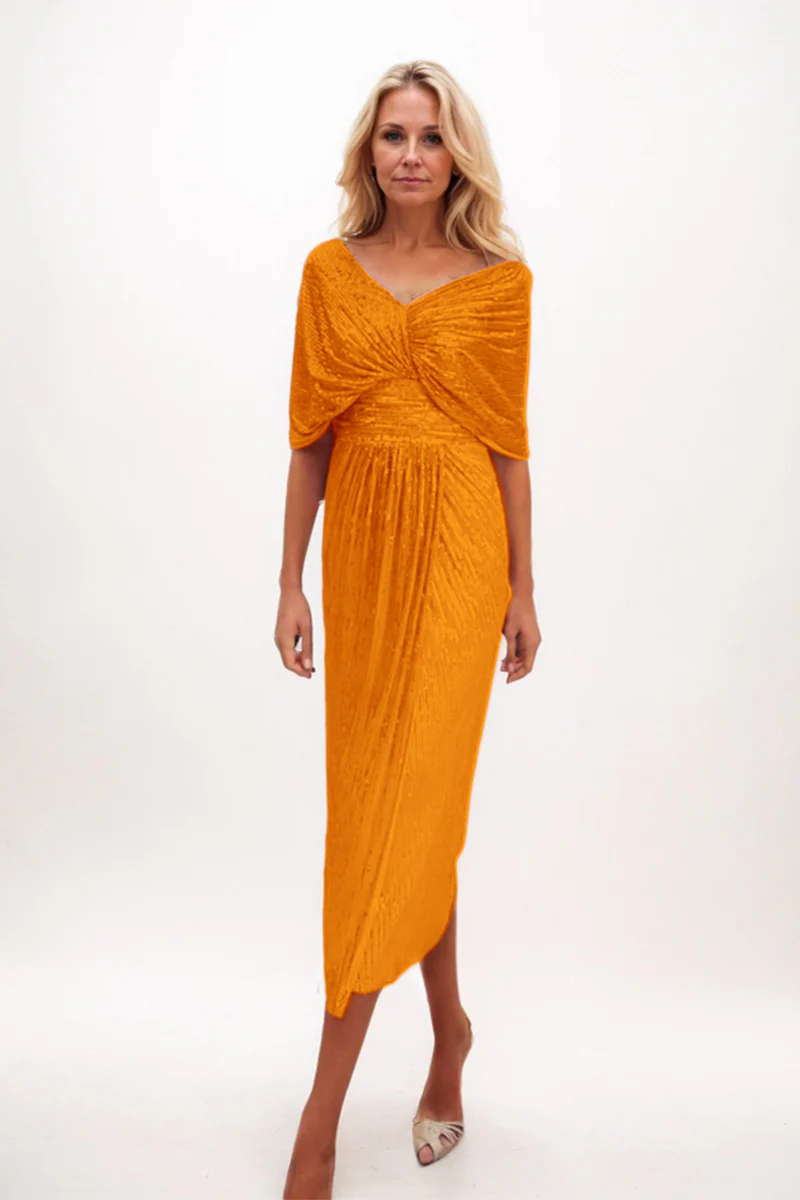 A-line Midi Sequined Mother Dress CM0225