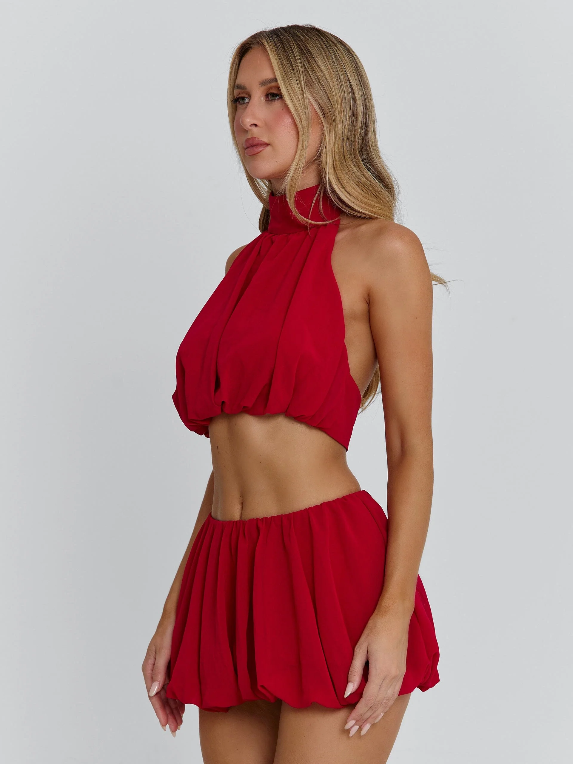 Anahi Mini Skirt Red
