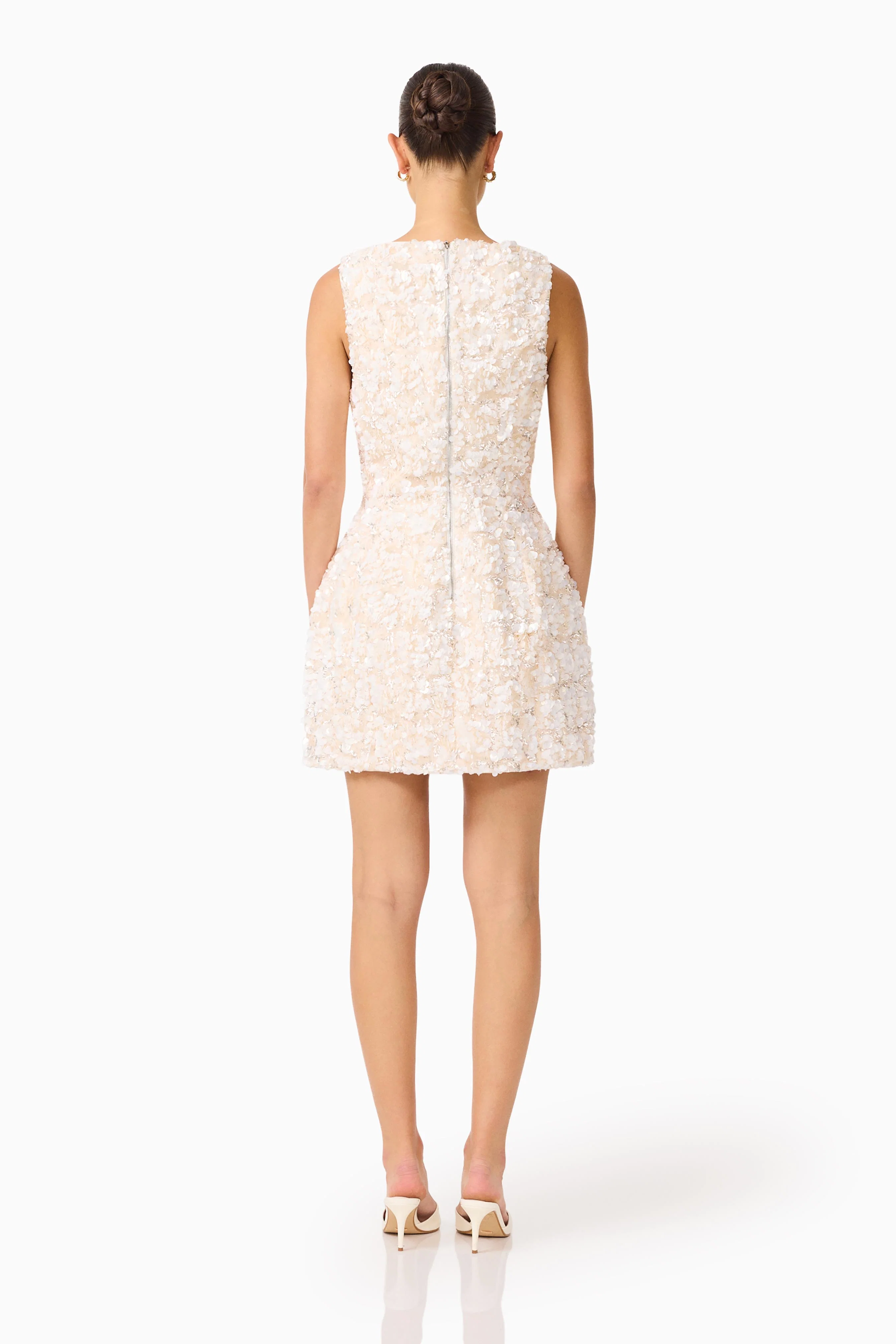 Silvana Tulip Mini Dress in Cream