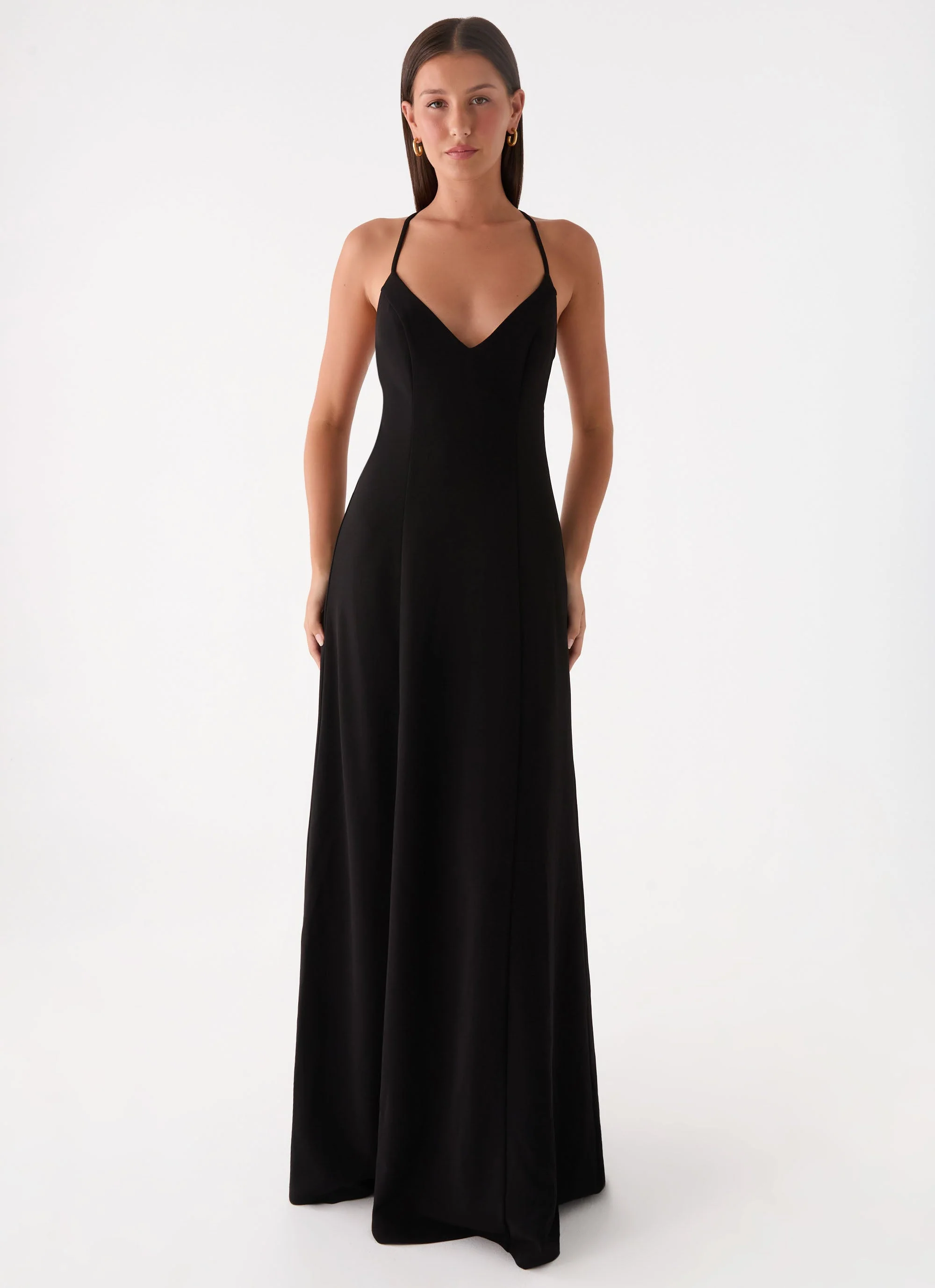 Russian Roulette Maxi Dress - Black