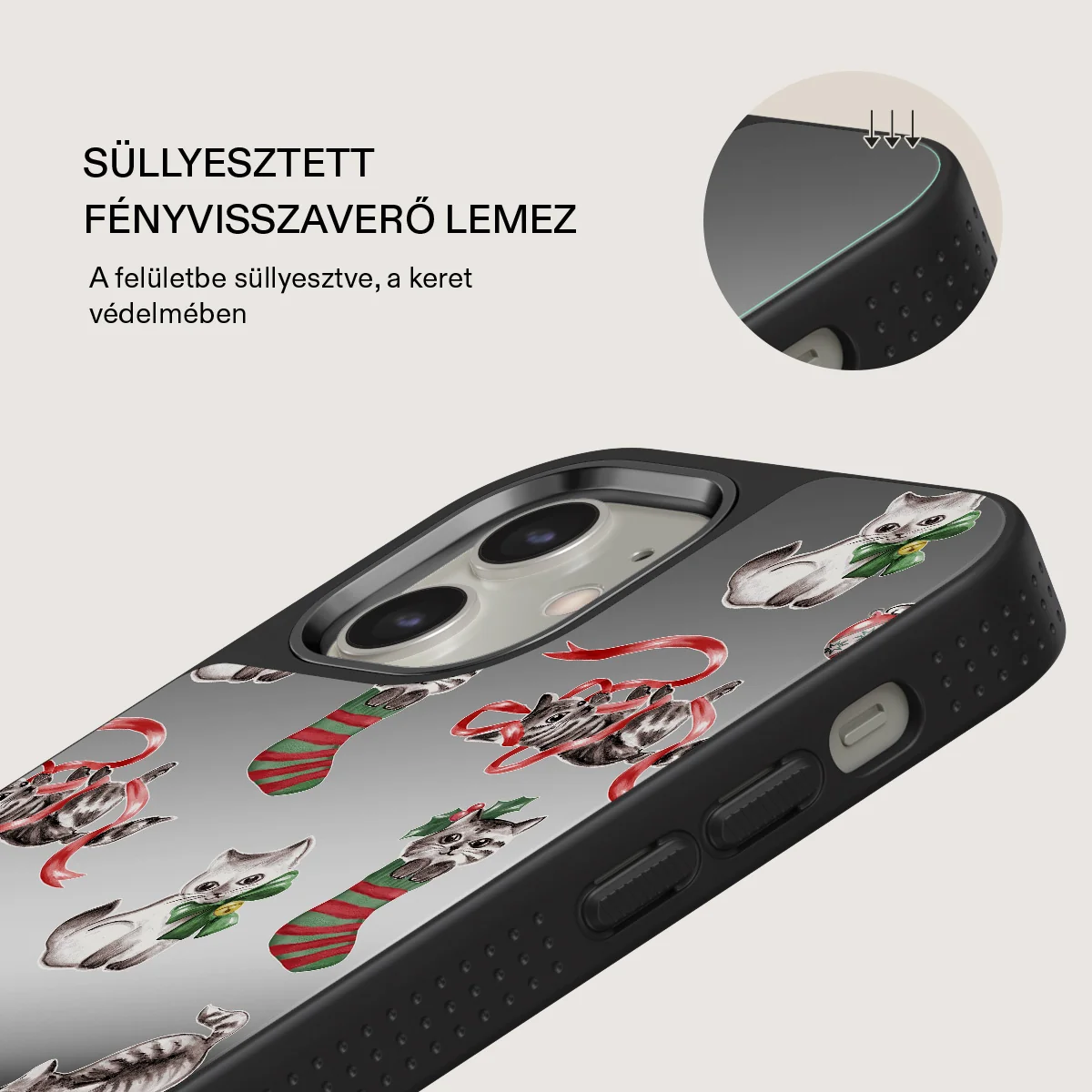 Merry Kitty - iPhone 12 ケース