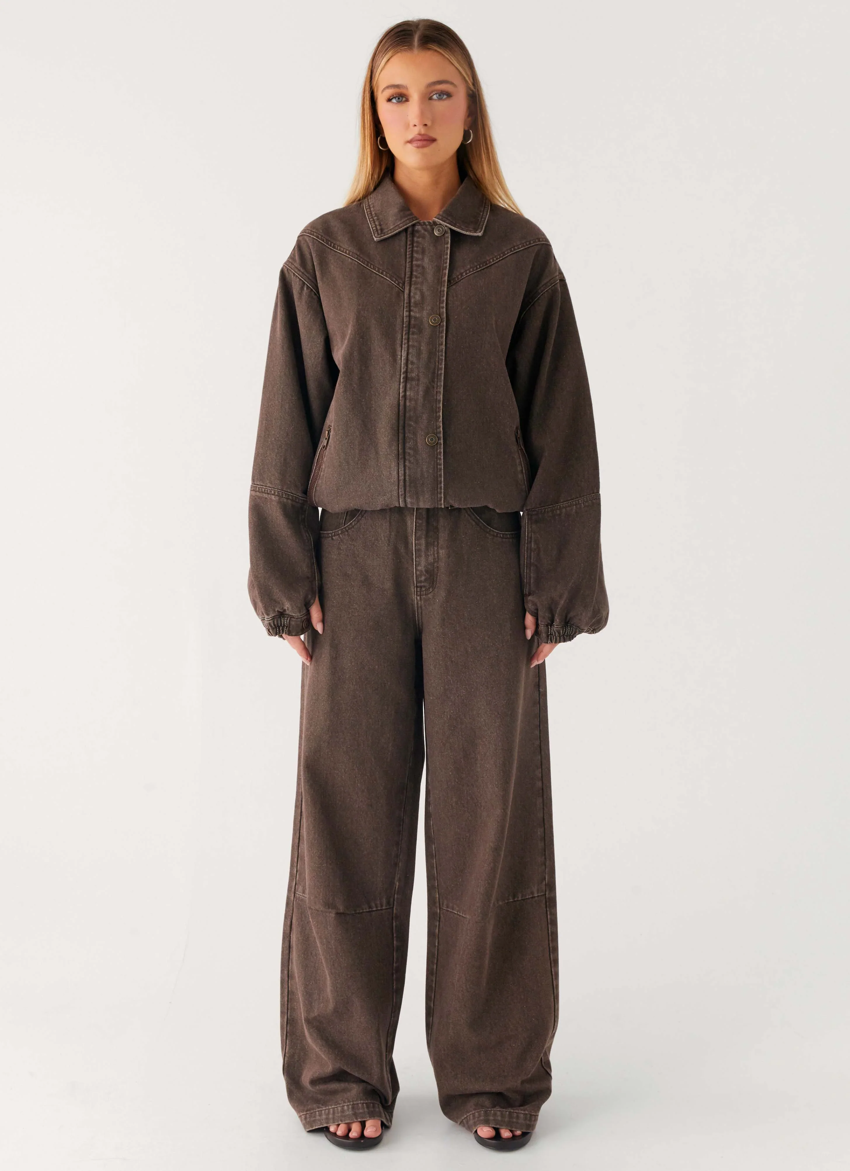 Midwest Low Rise Denim Jeans - Light Wash Chocolate
