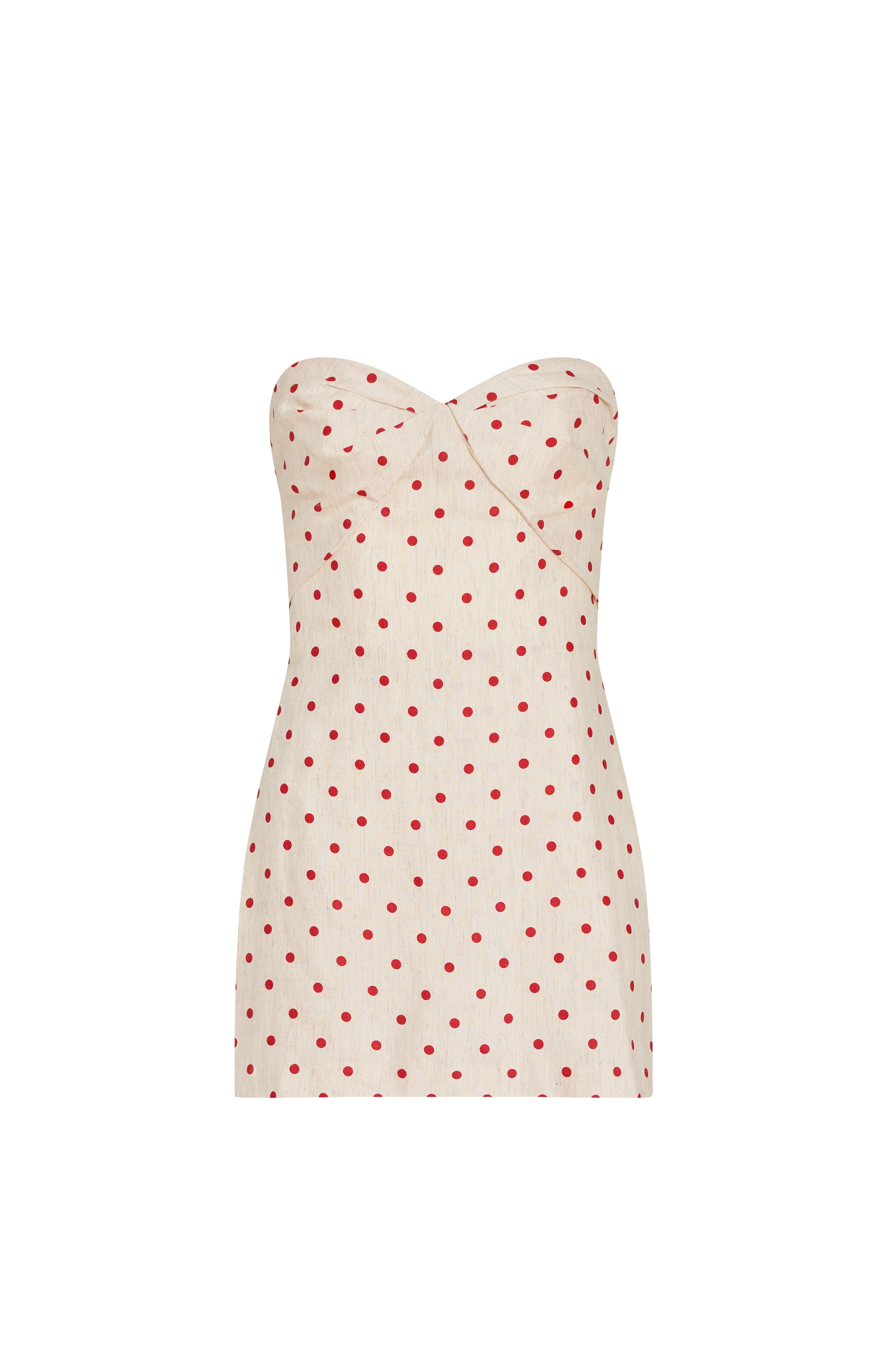 Strapless Soho Romper in Polka Dot