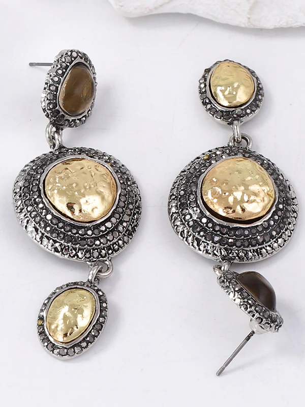 Chains Geometric Rhinestone Shiny Earrings Accessories