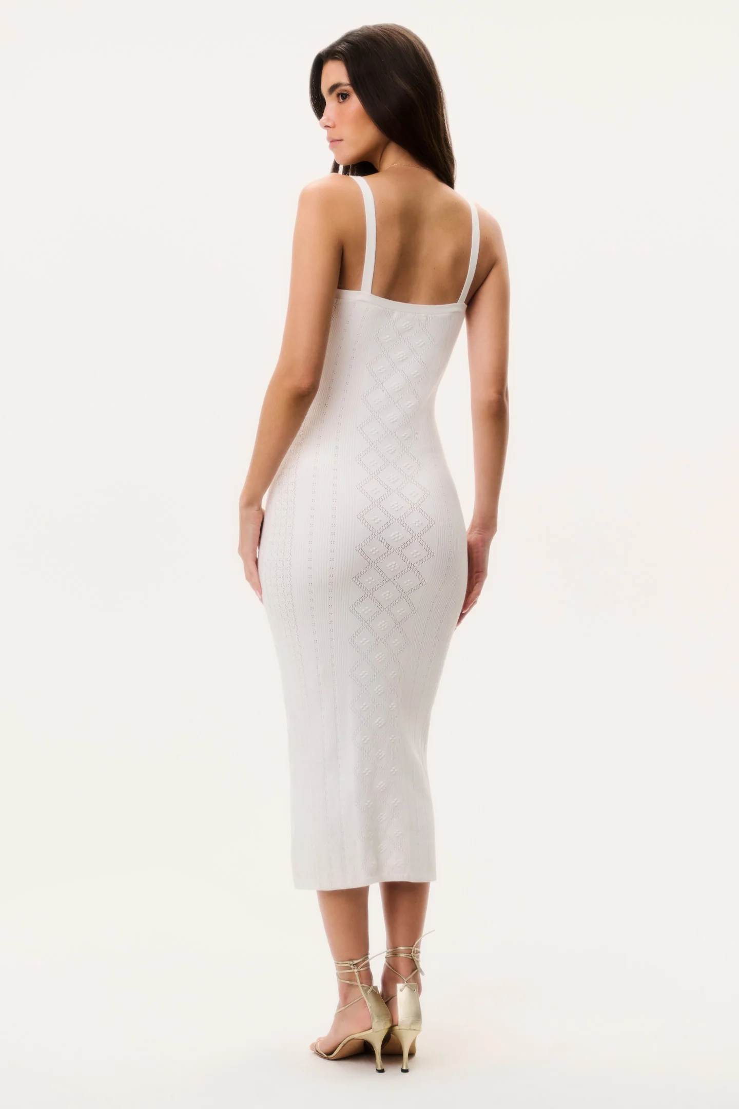 Opalina Cotton Pointelle Midi Dress