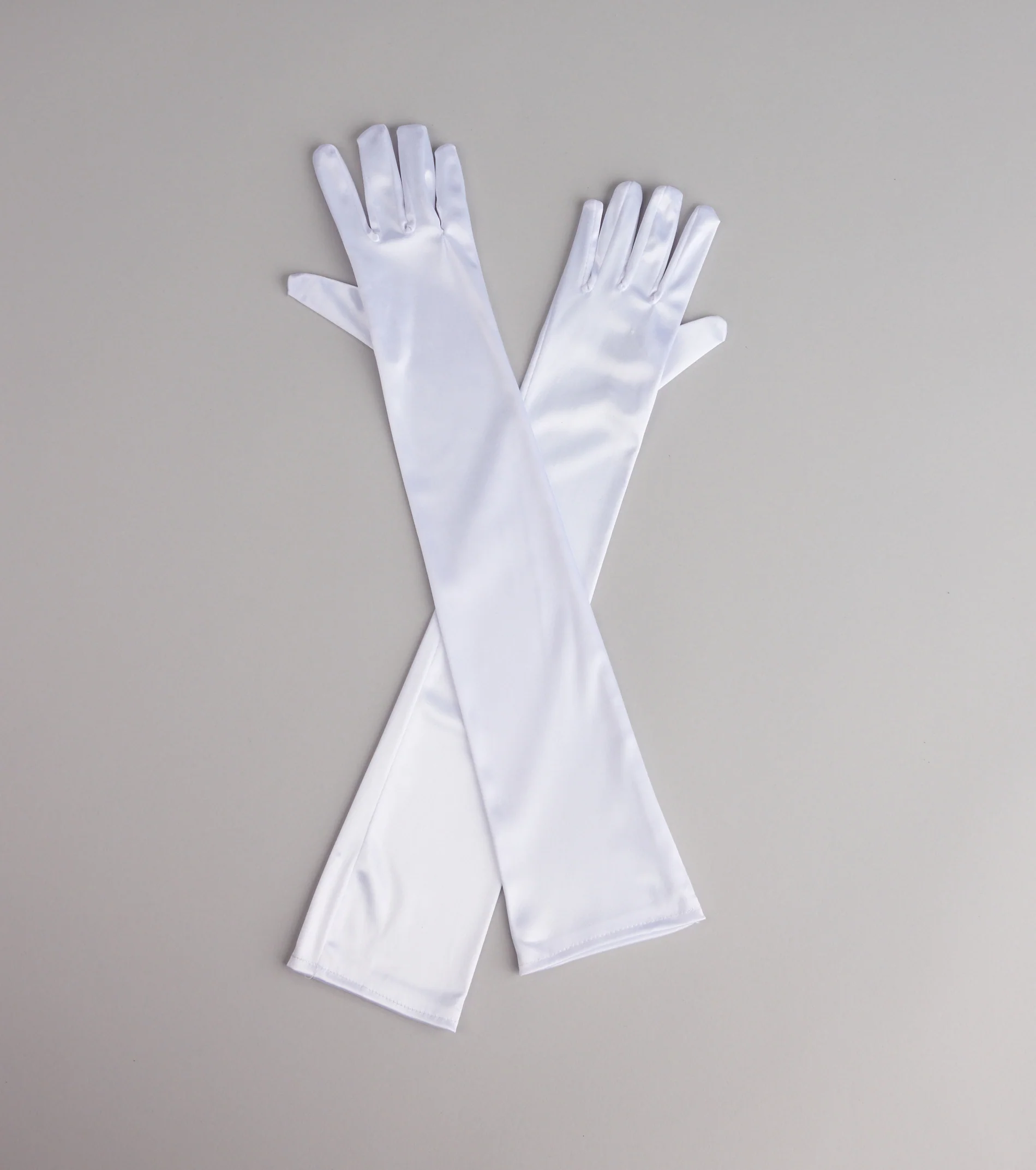 Sleek Fit Long Satin Gloves