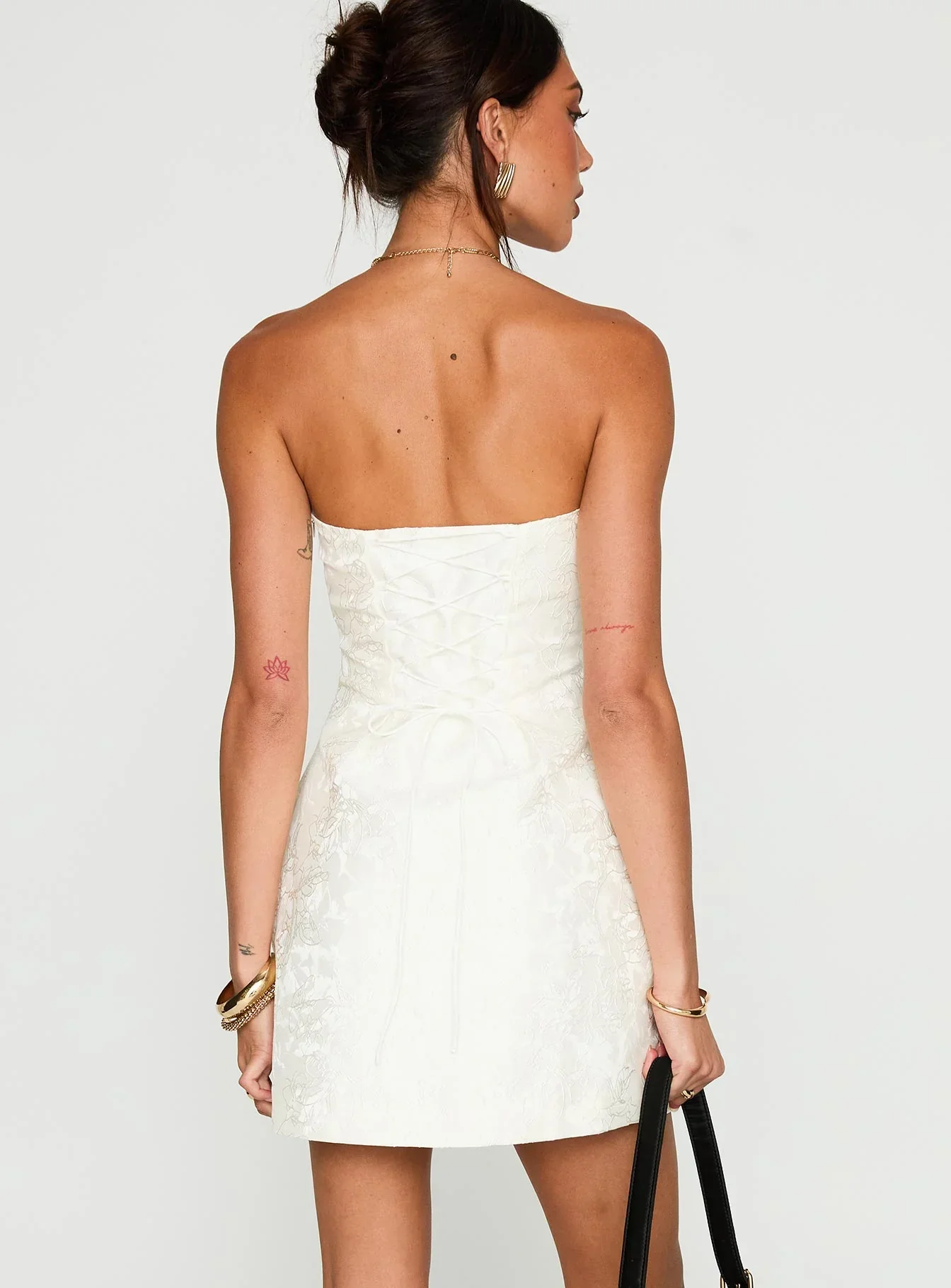 Heaven Sent Strapless Mini Dress White - luluinthesky