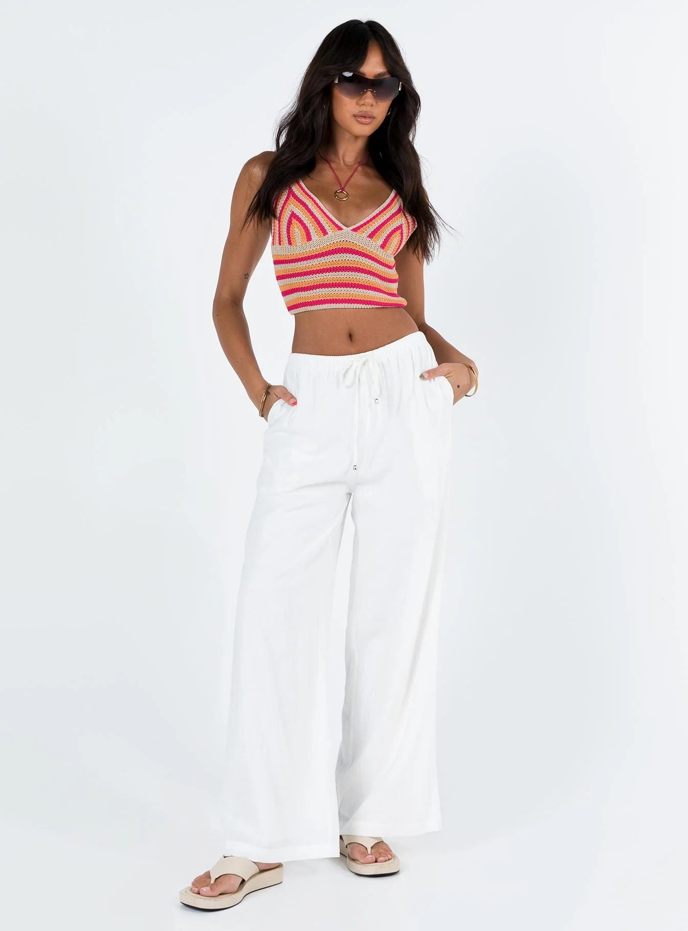 Ogilvie Linen Blend Pants White