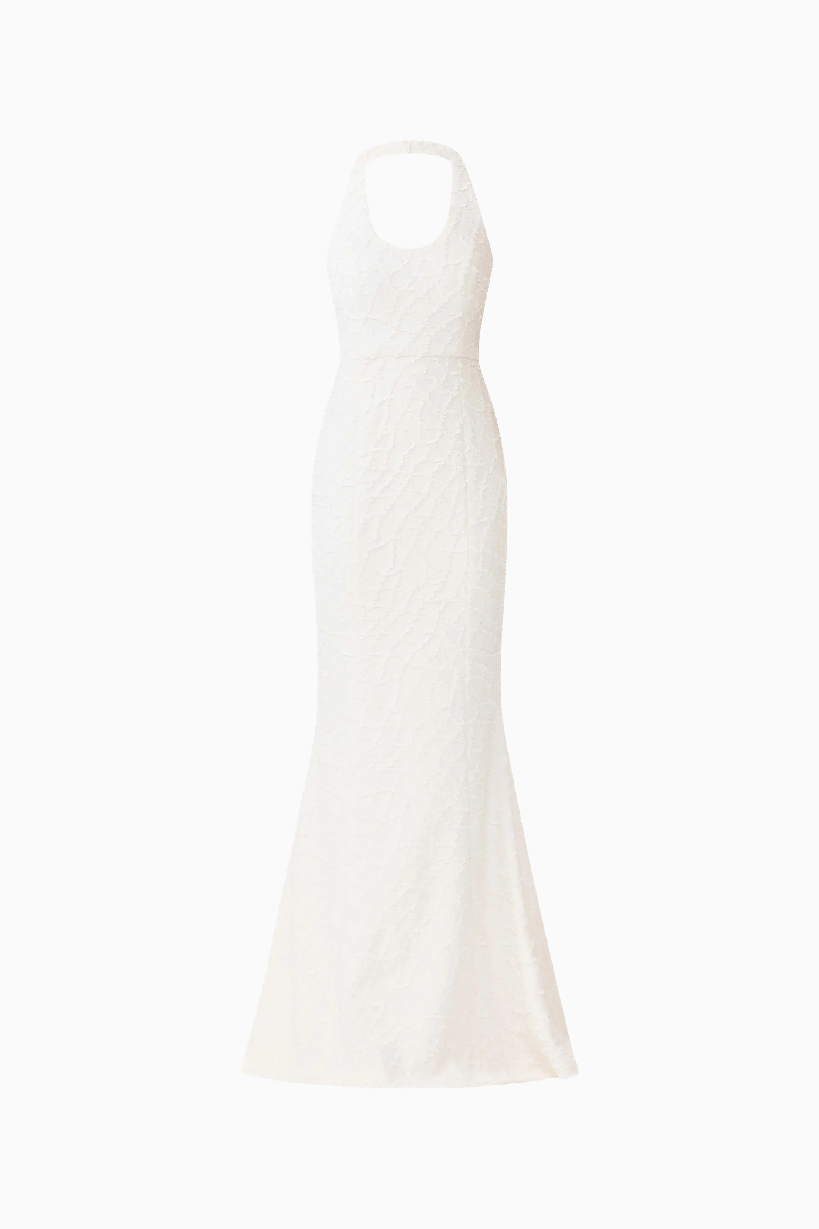 Alexandra Halter Gown Dress in White