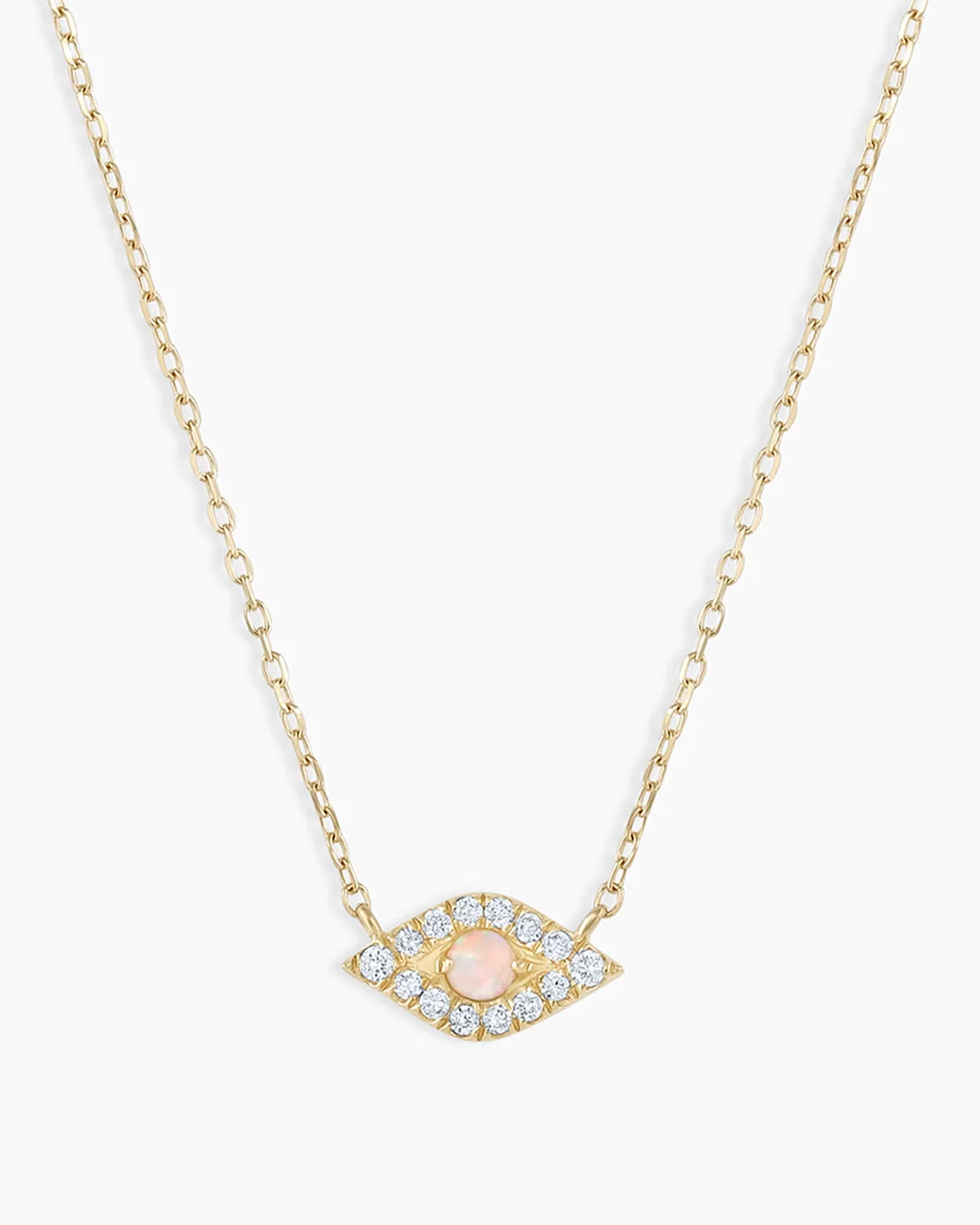 14K Diamond Evil Eye Necklace