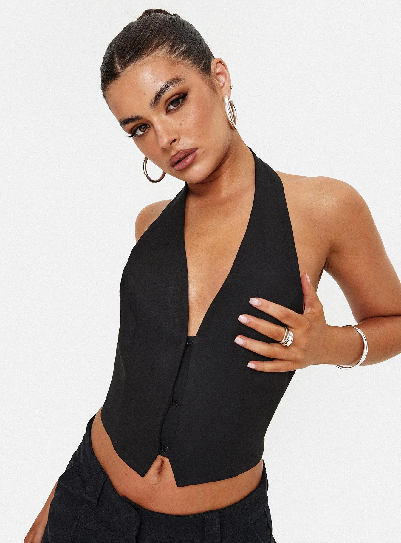 Je Suis Halter Top Onyx
