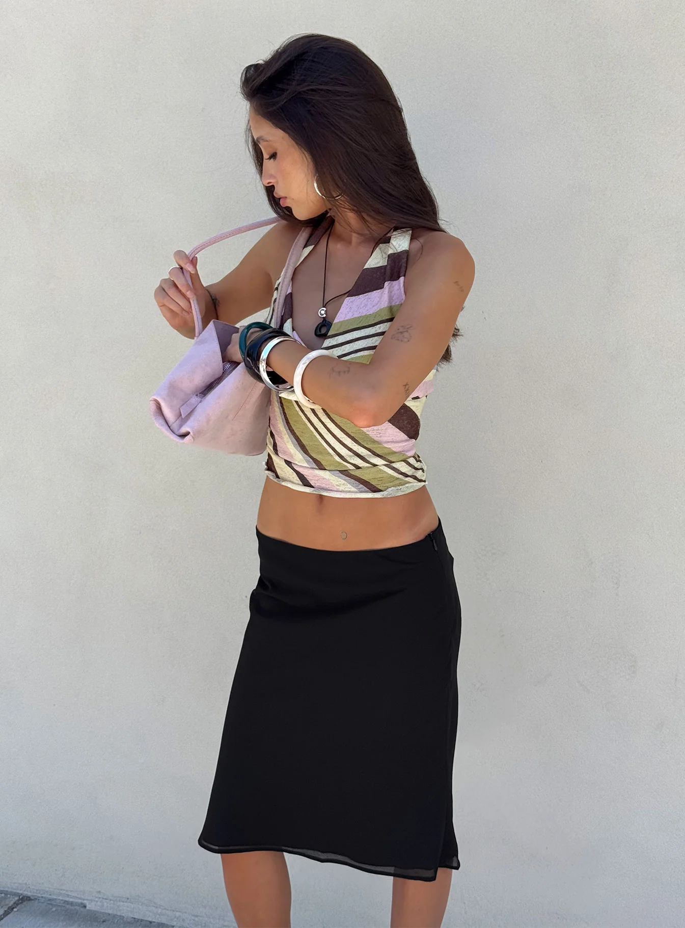 Anatola Midi Skirt Black