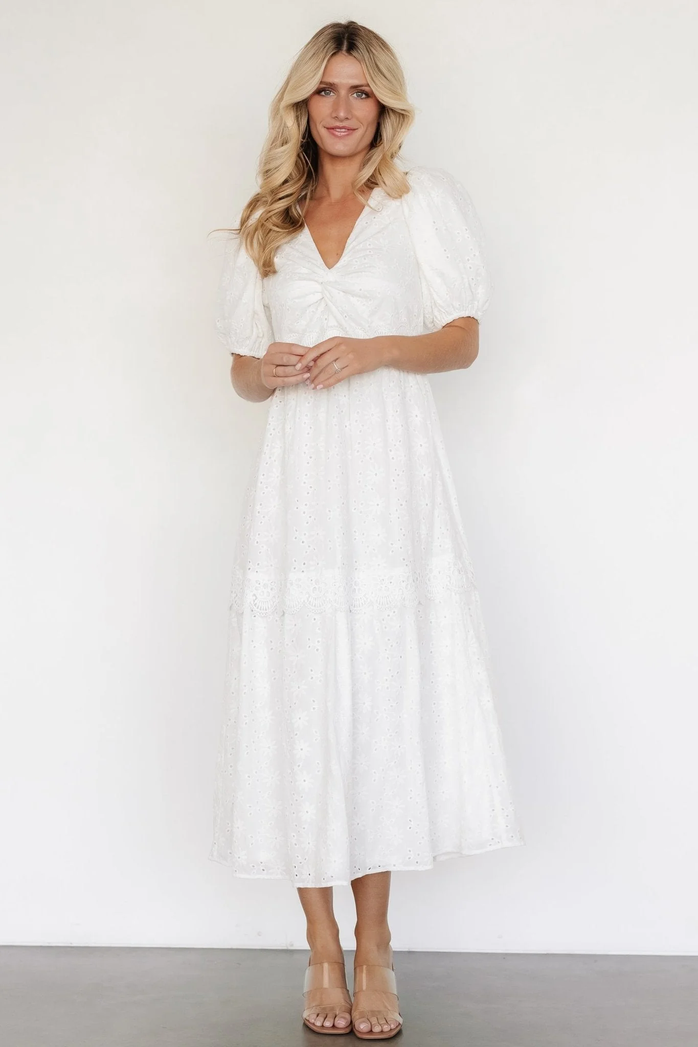 Jackie Eyelet Maxi Dress | Off White - luluinthesky