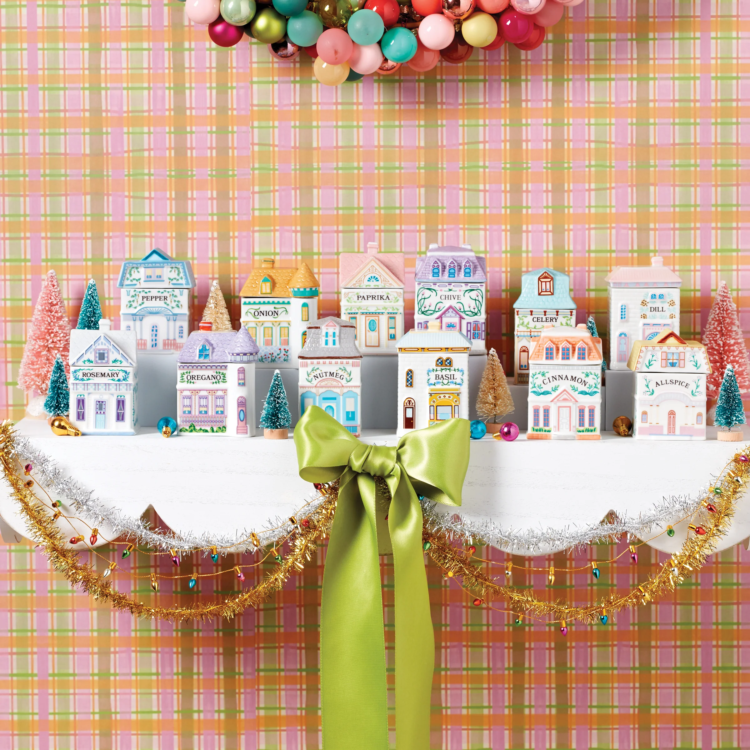 CS Lenox Spice Village Basil Spice Jar