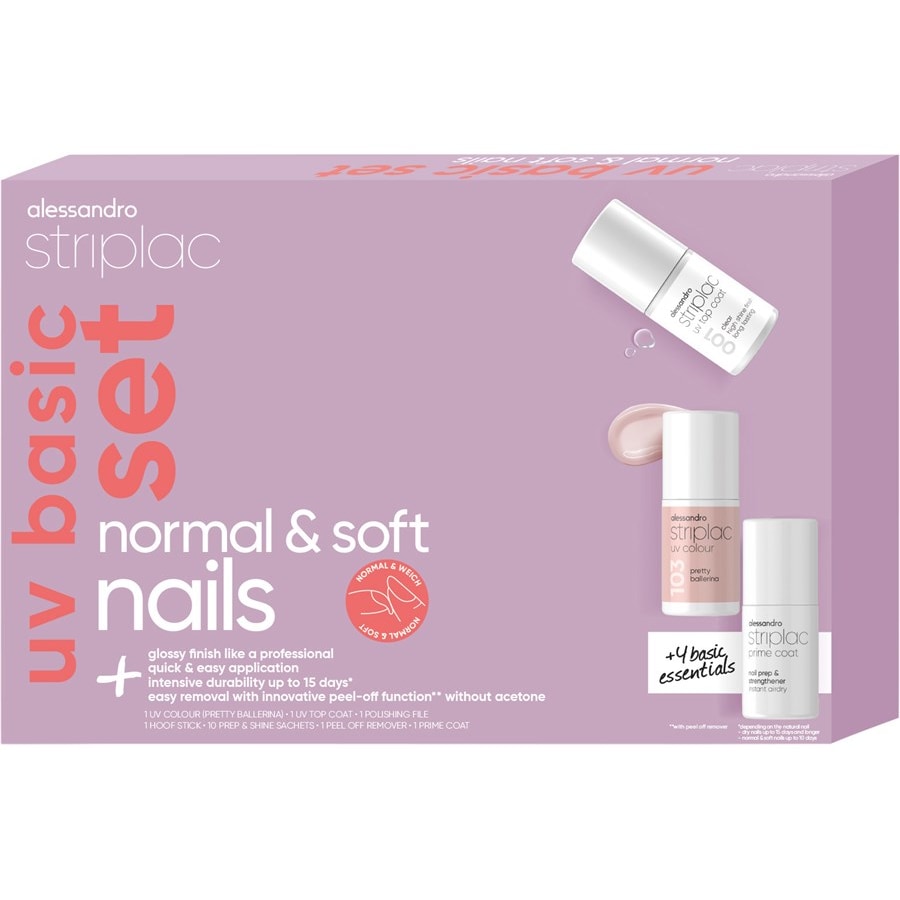 Alessandro Striplac UV Colour UV Basic Set Normal & Soft Nails