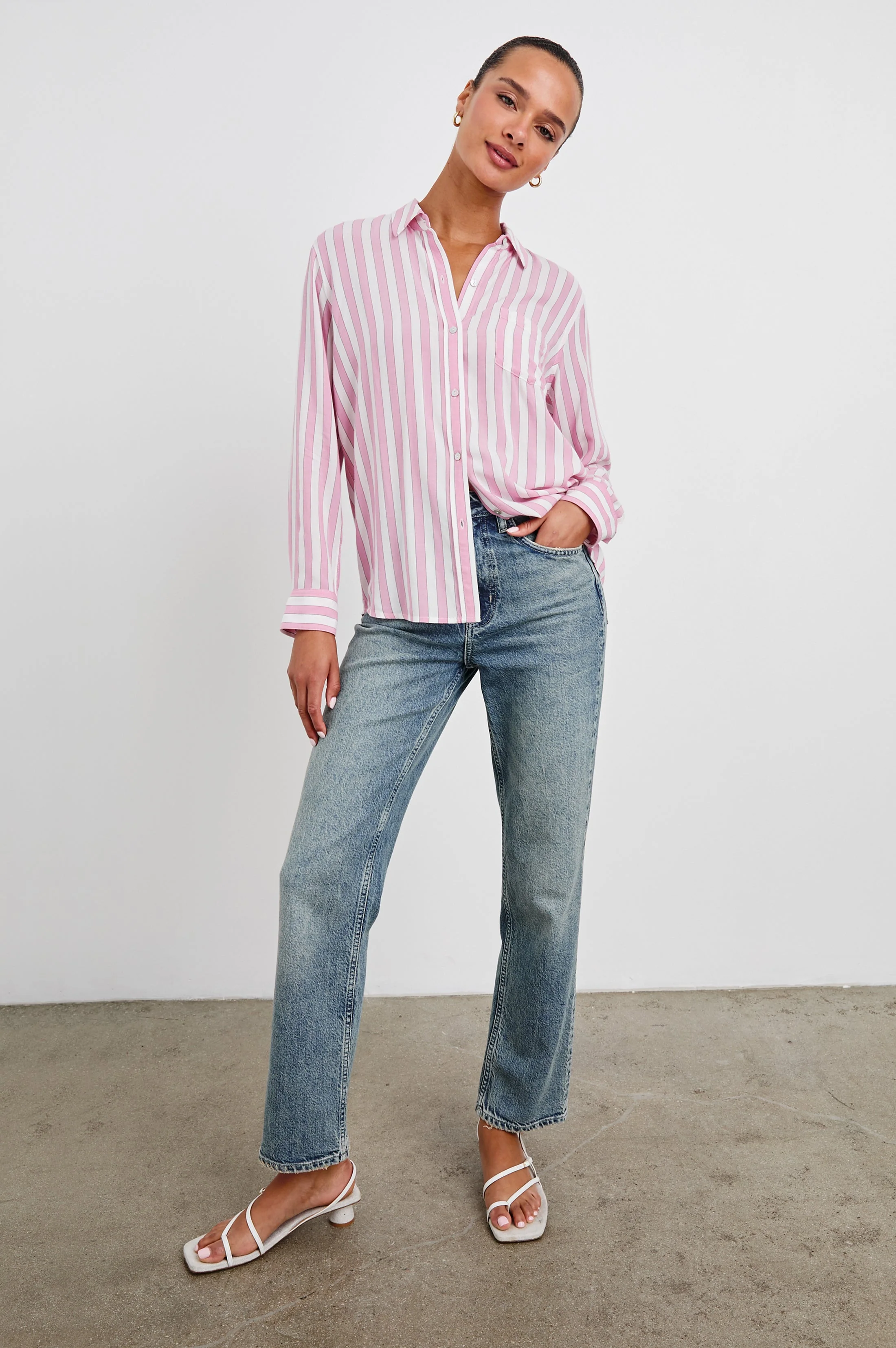Wren Shirt - Rose Bloom Stripe