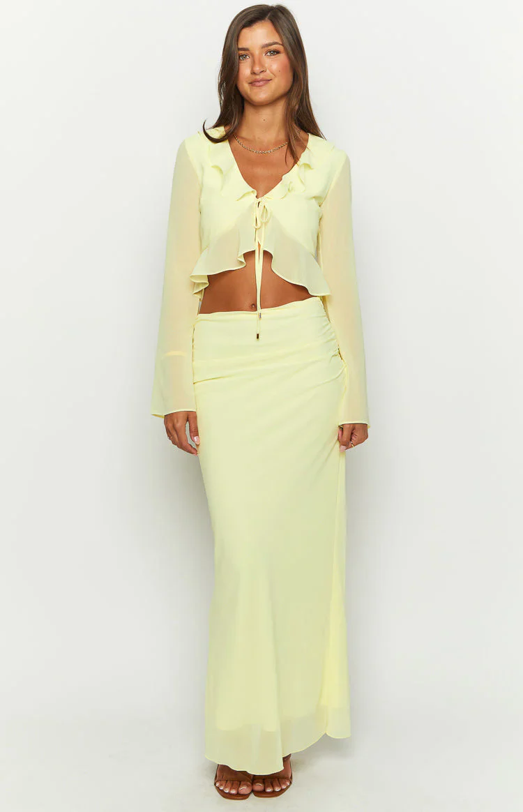 Rarmi Yellow Maxi Skirt