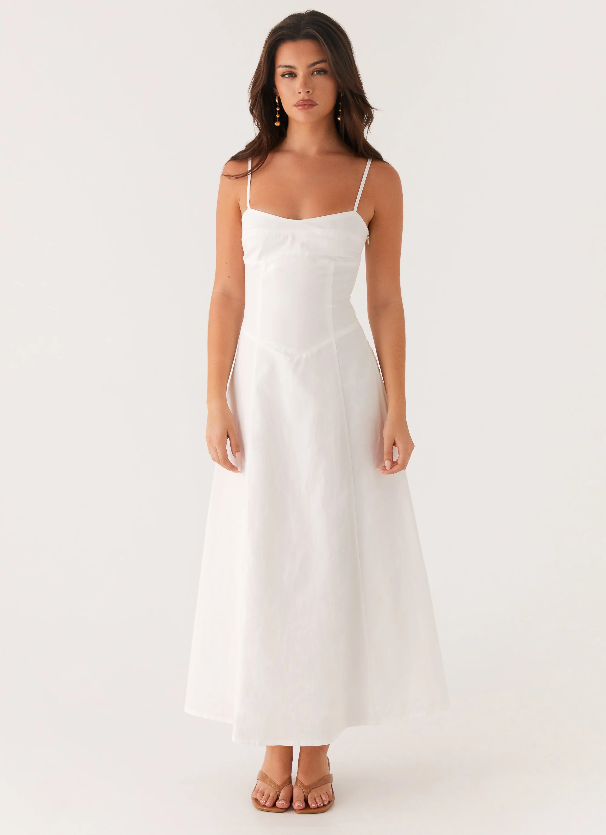 Noosa Midi Dress - White - luluinthesky