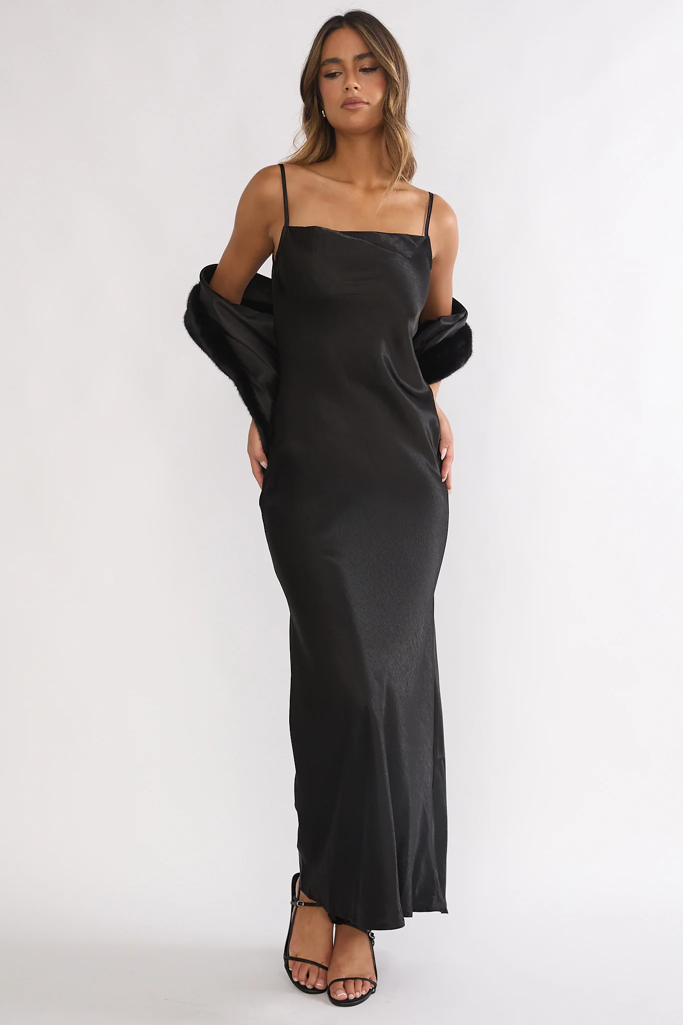 Hadley Cami Scarf Maxi Dress Black