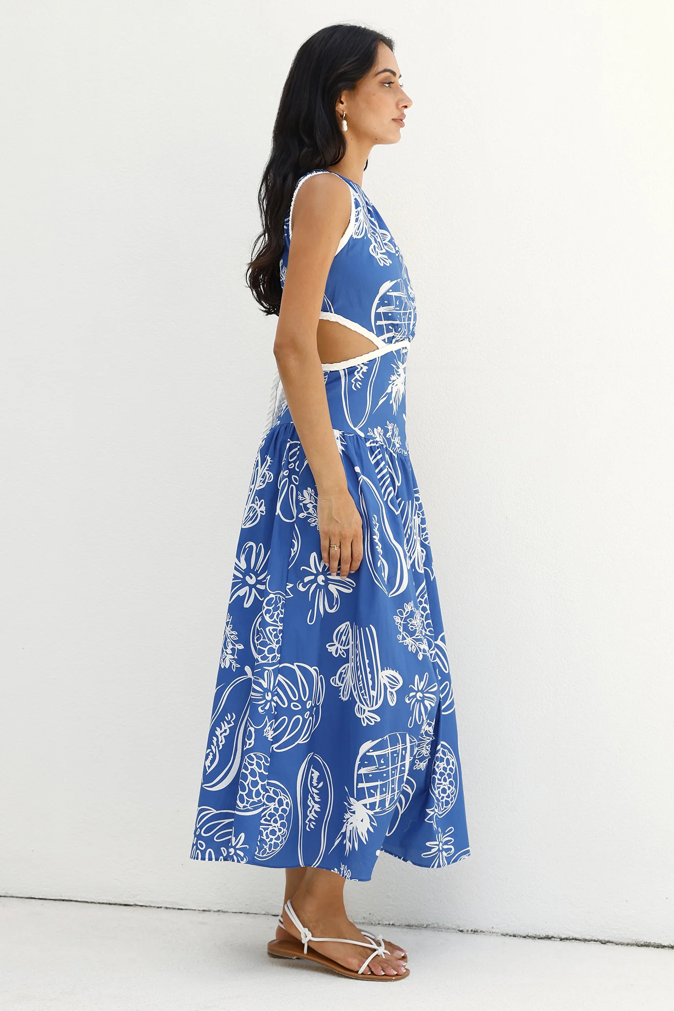 Waves of Serenity Maxi Dress Blue