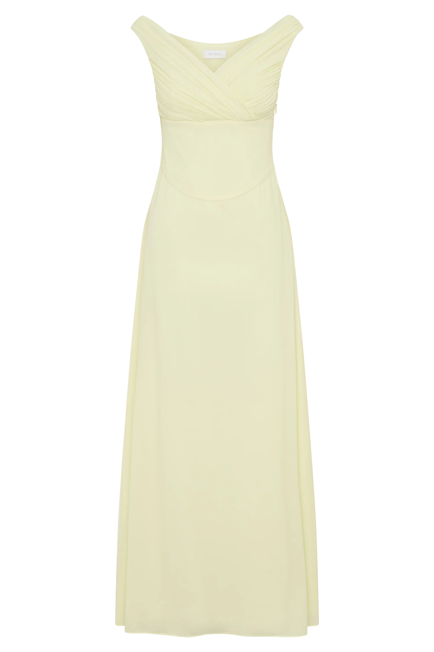 Mabel-Off-Shoulder-Chiffon-Maxi-Dress-Lemon