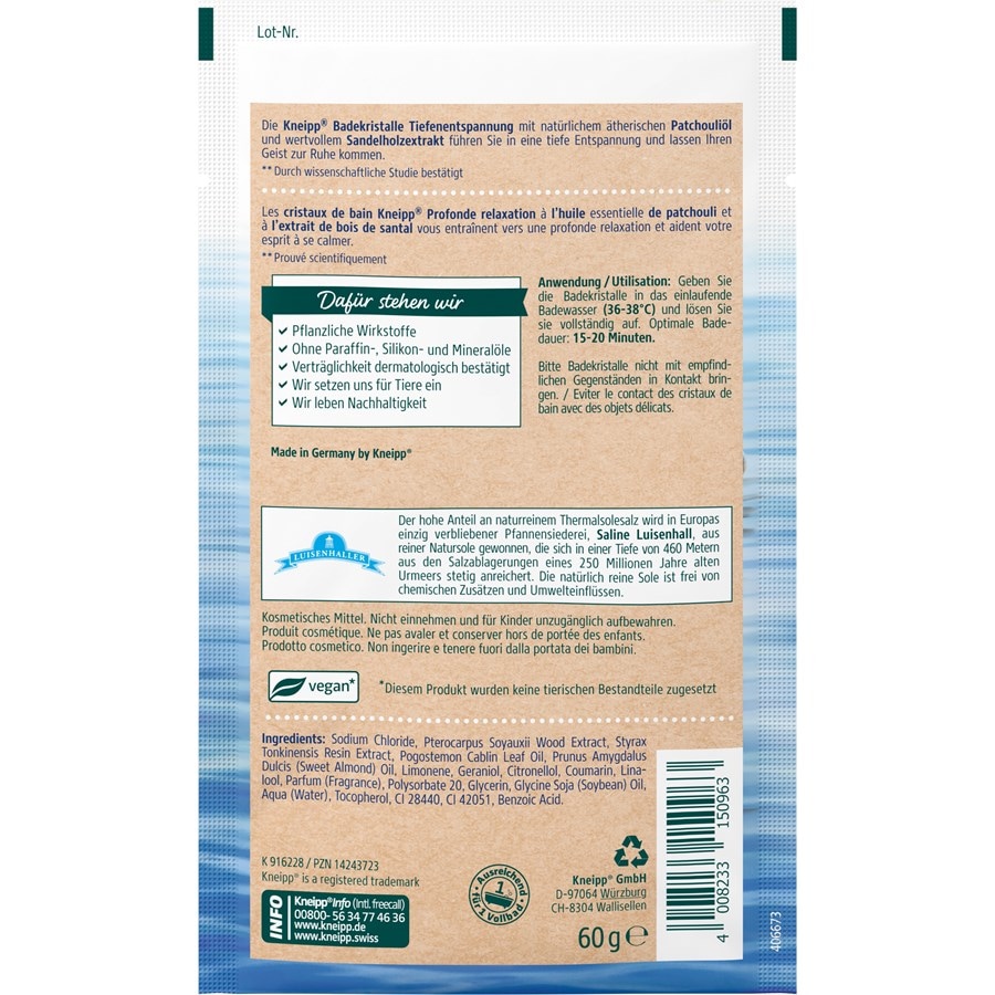 Kneipp Bath crystals Krysztalki do kapieli Glebokie odprezenie