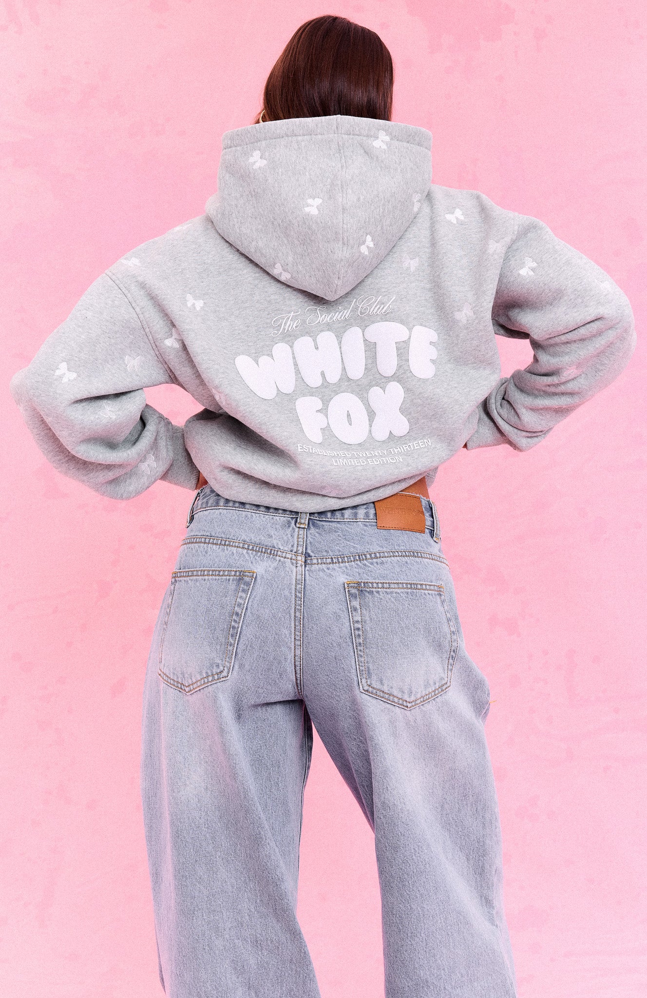 The Social Club Lottie Oversized Hoodie Dark Grey Marle