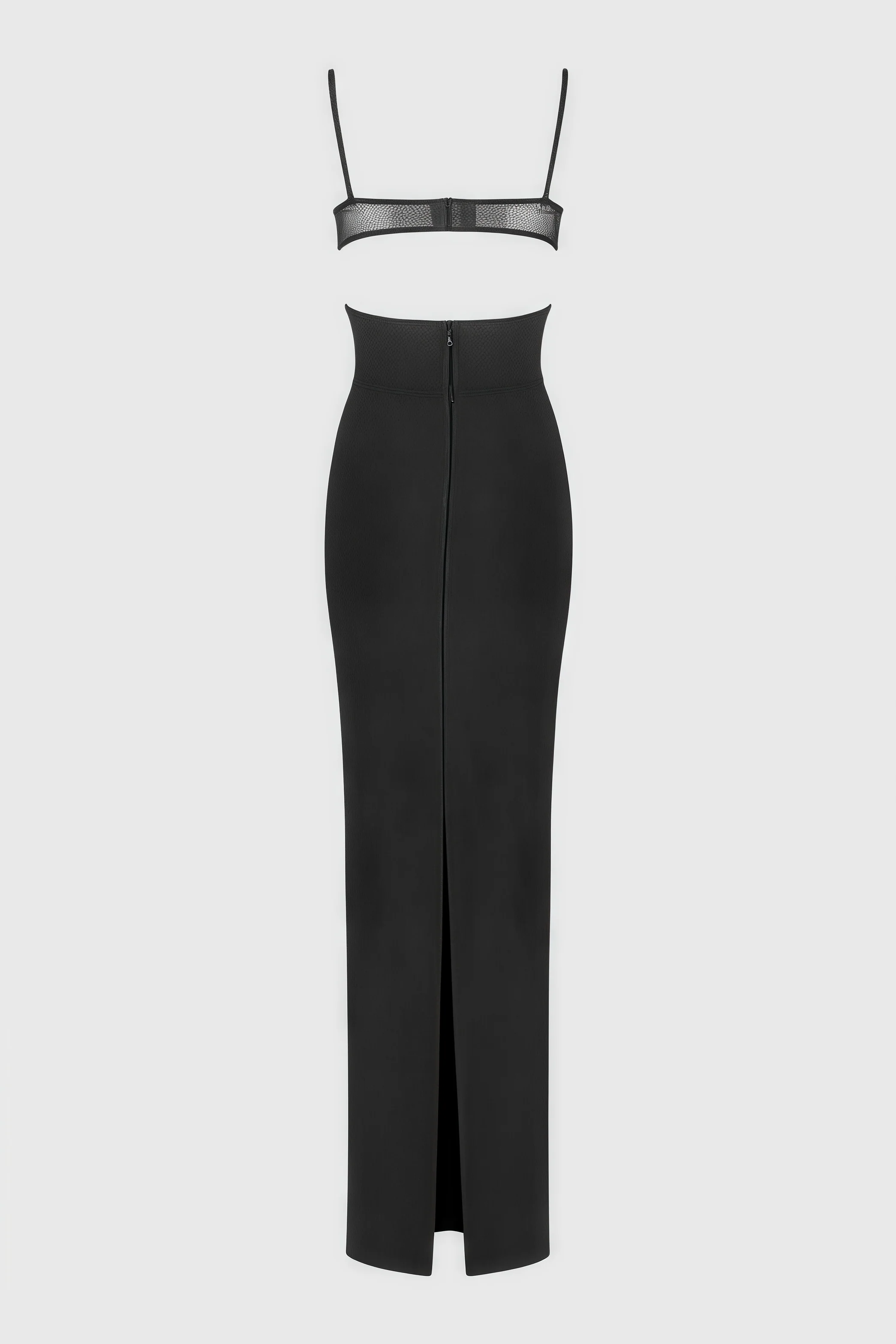 Mauda Cutout Crepe Bustier Maxi Dress