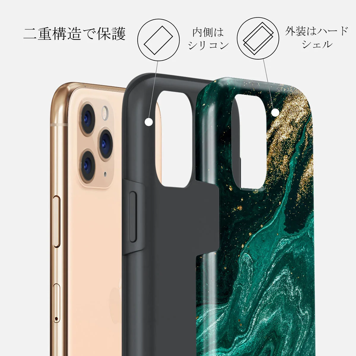 Emerald Pool - Elegant iPhone 11 Pro ケース
